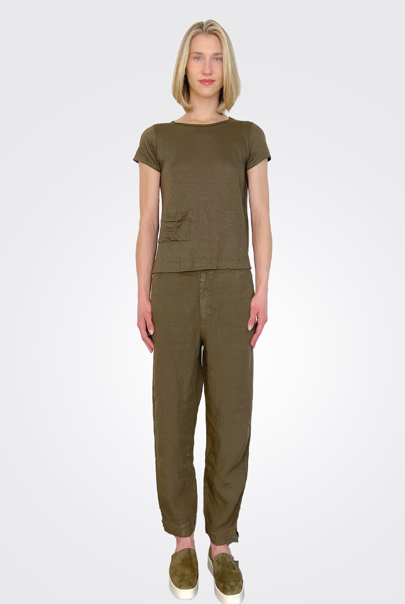 Linen Pocket Pants - Brown by Transit Par-Such | 25 South Boutiques