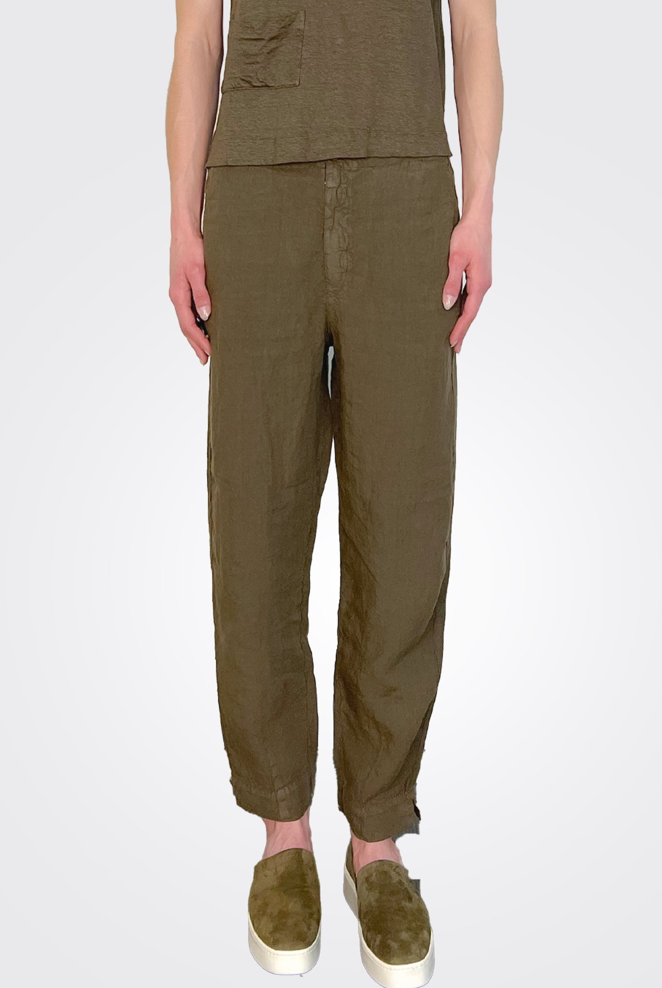Linen Pocket Pants - Brown by Transit Par-Such — alternate view