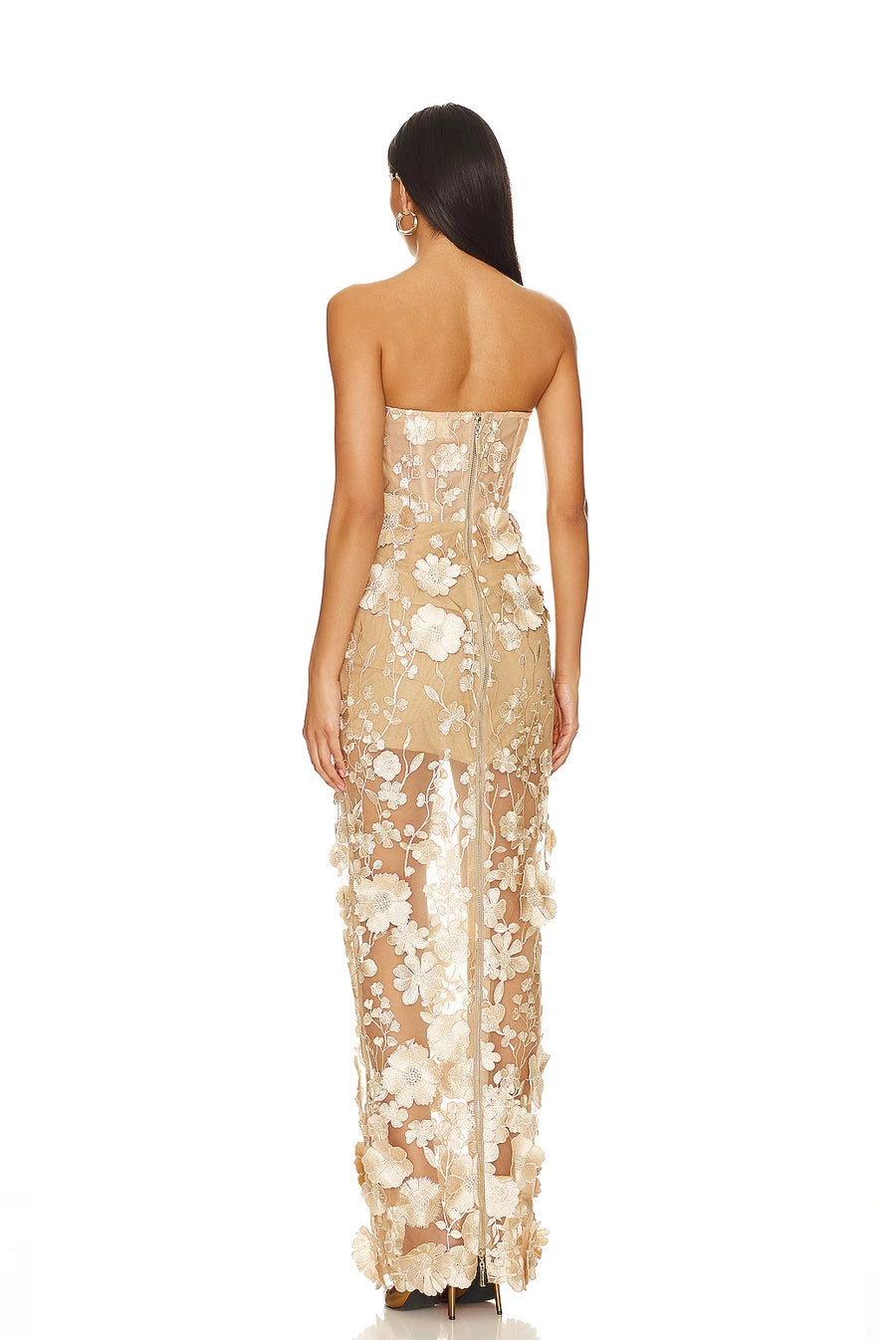 Jasmine Long Dress - Gold by Bronx And Banco — alternate view