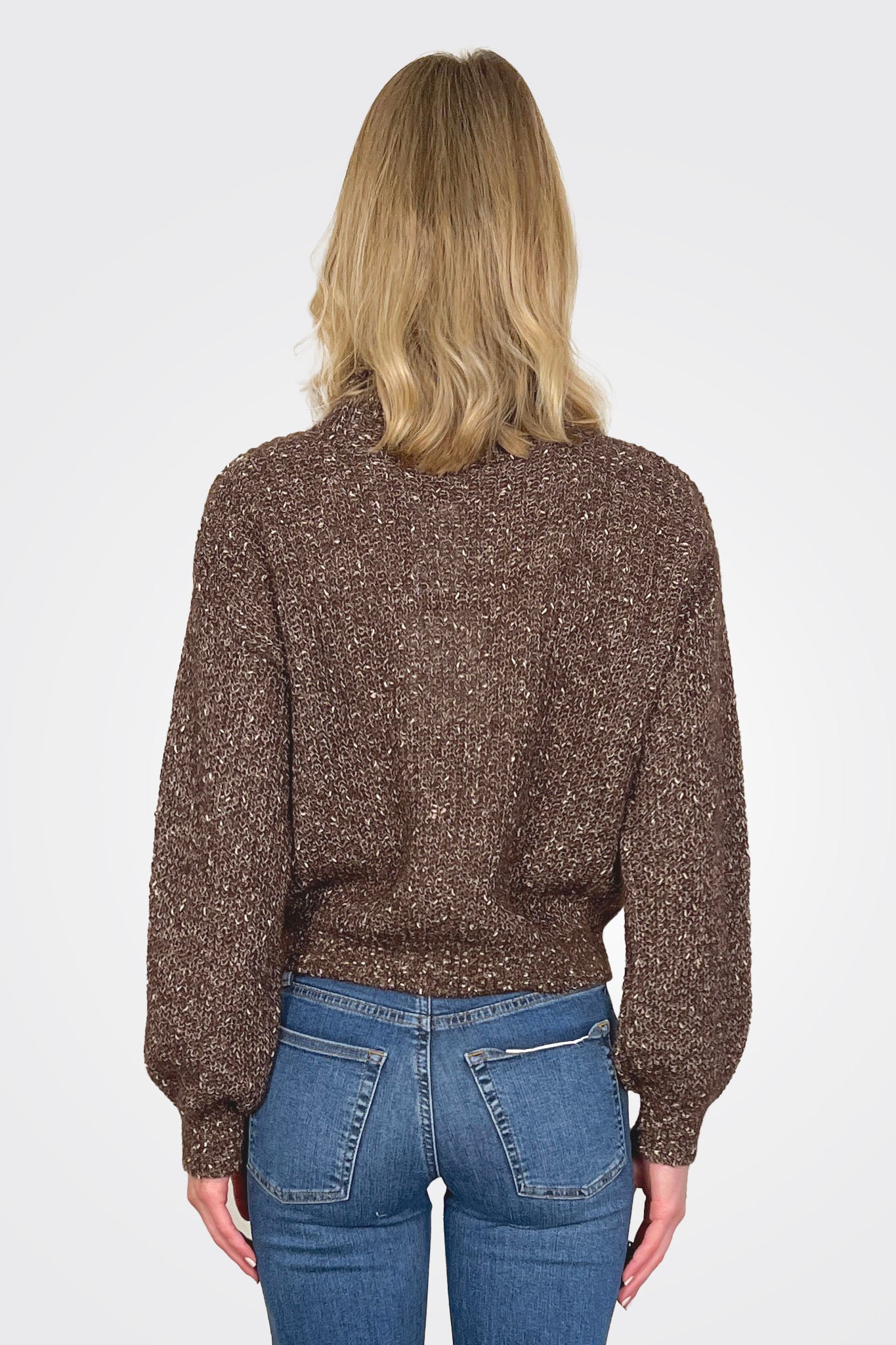 Delia Mohair Alpaca Sweater - Brown by Marella — alternate view
