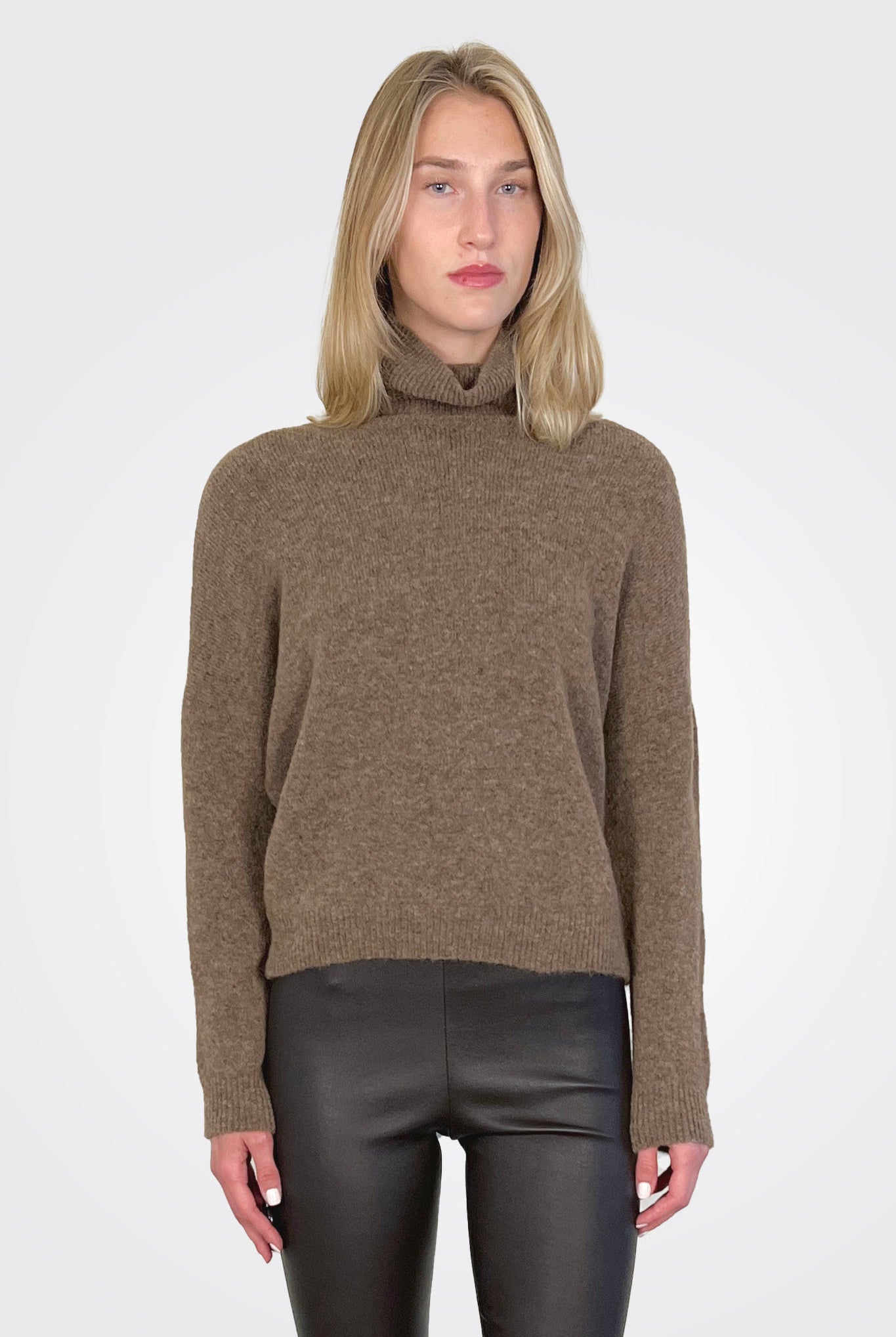 High Neck Alpaca Wool Sweater - Brown by Transit Par-Such | 25 South Boutiques