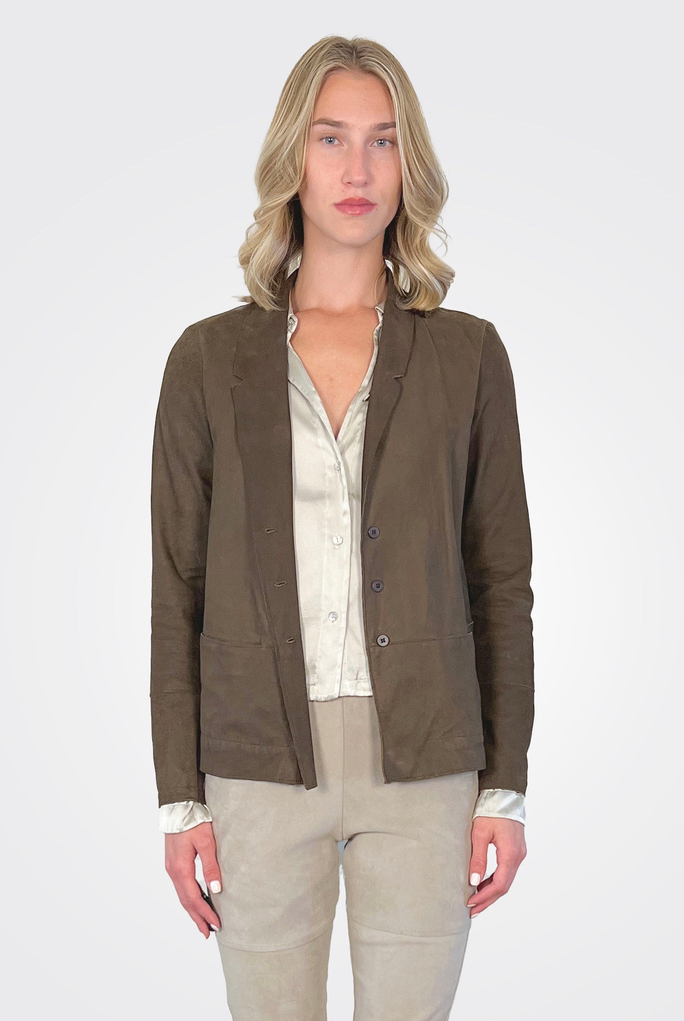 Leather Mixed Jacket - Brown by Transit Par-Such | 25 South Boutiques