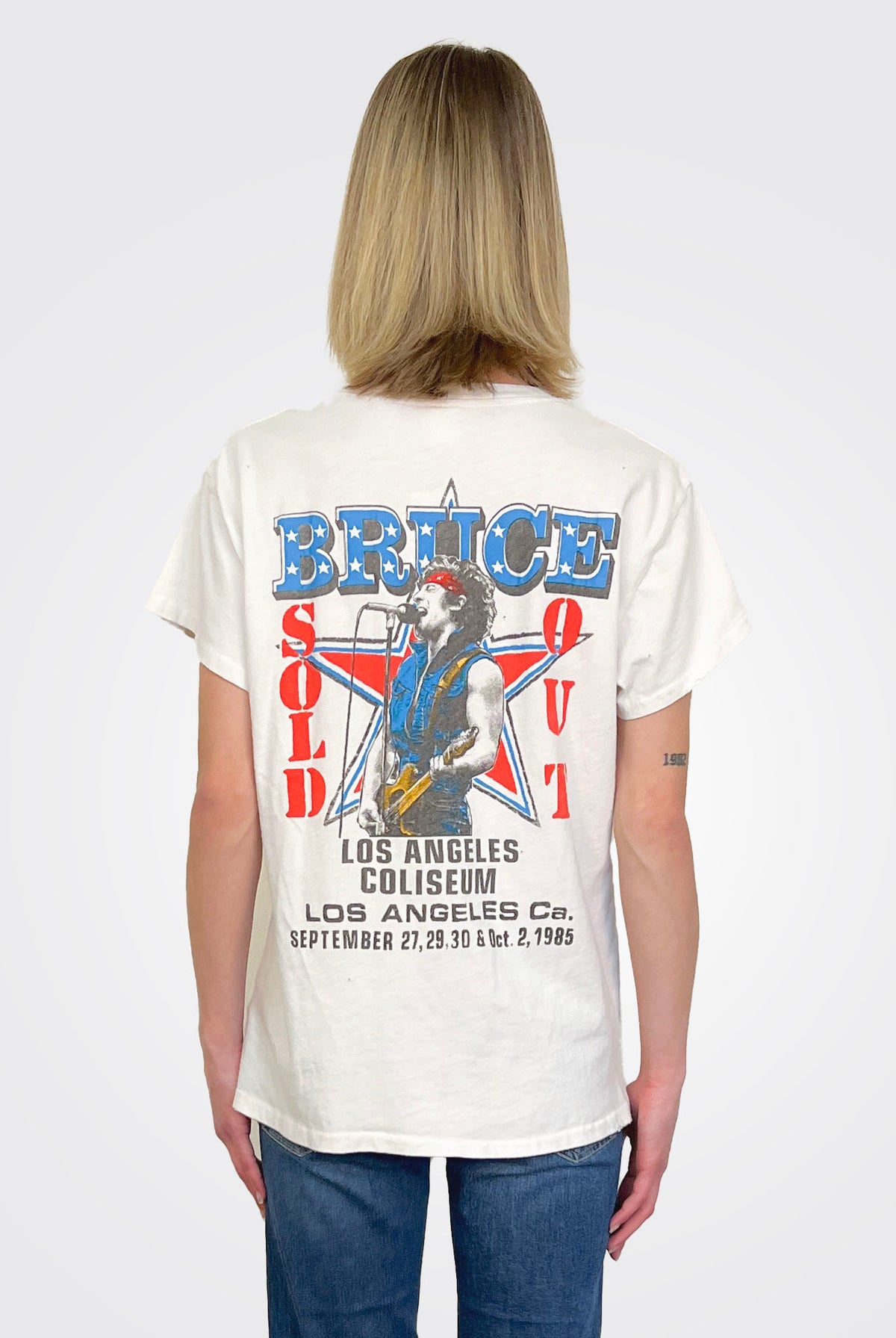 Bruce Springsteen World Tour Tee - White by MADEWORN — alternate view
