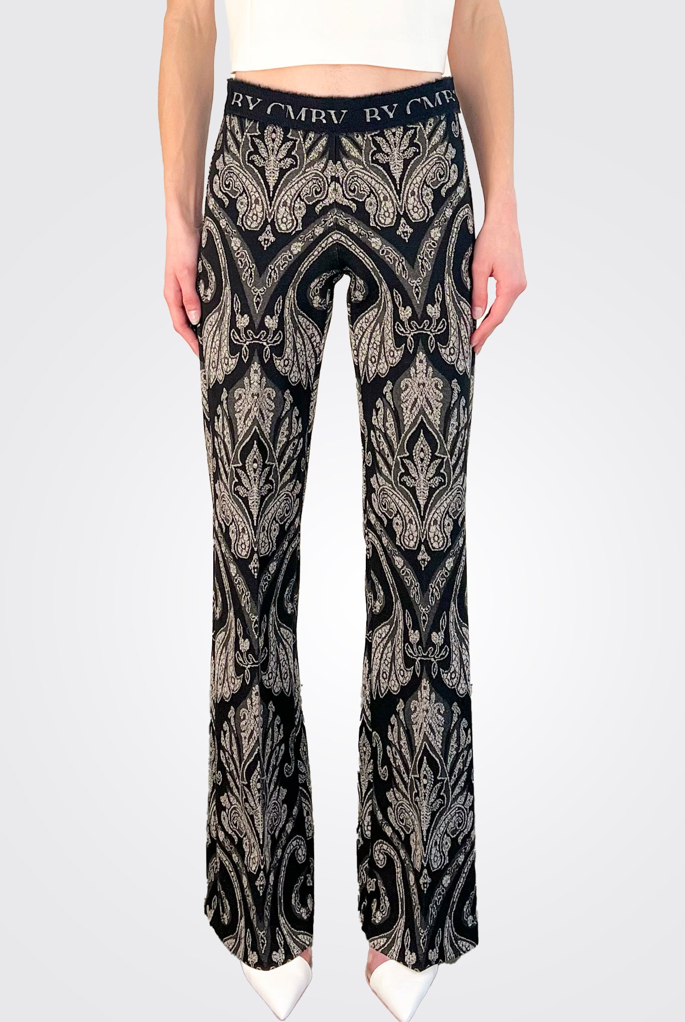 Francis Printed Trousers - Grey by Cambio | 25 South Boutiques