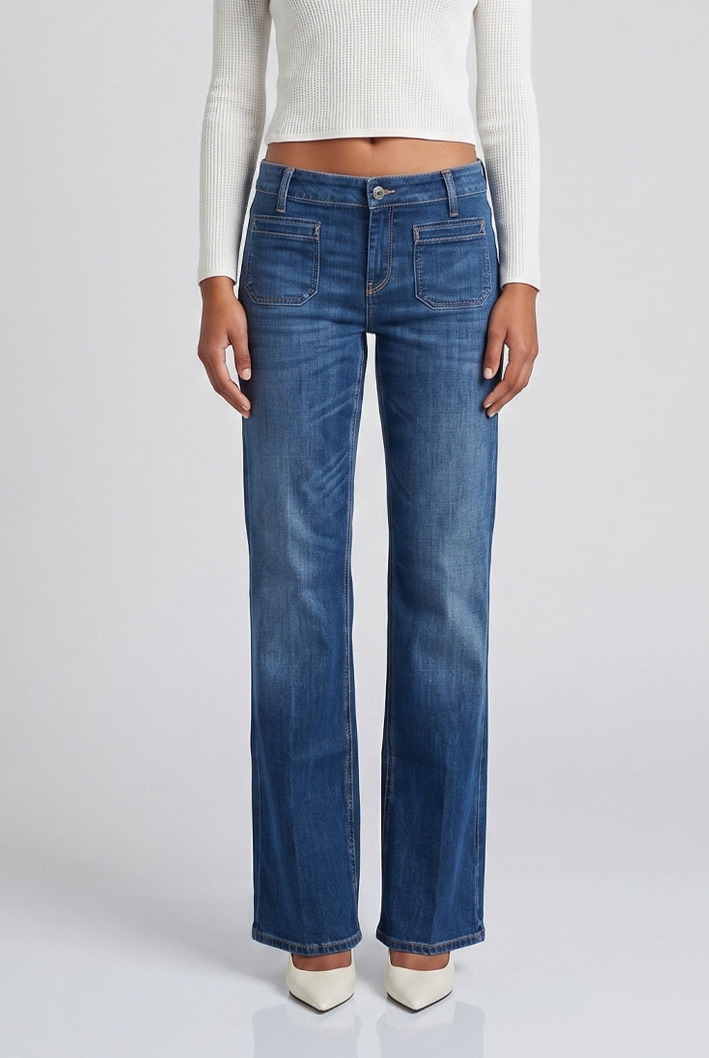 Tess Straight Leg Jeans - Blue by Cambio — alternate view