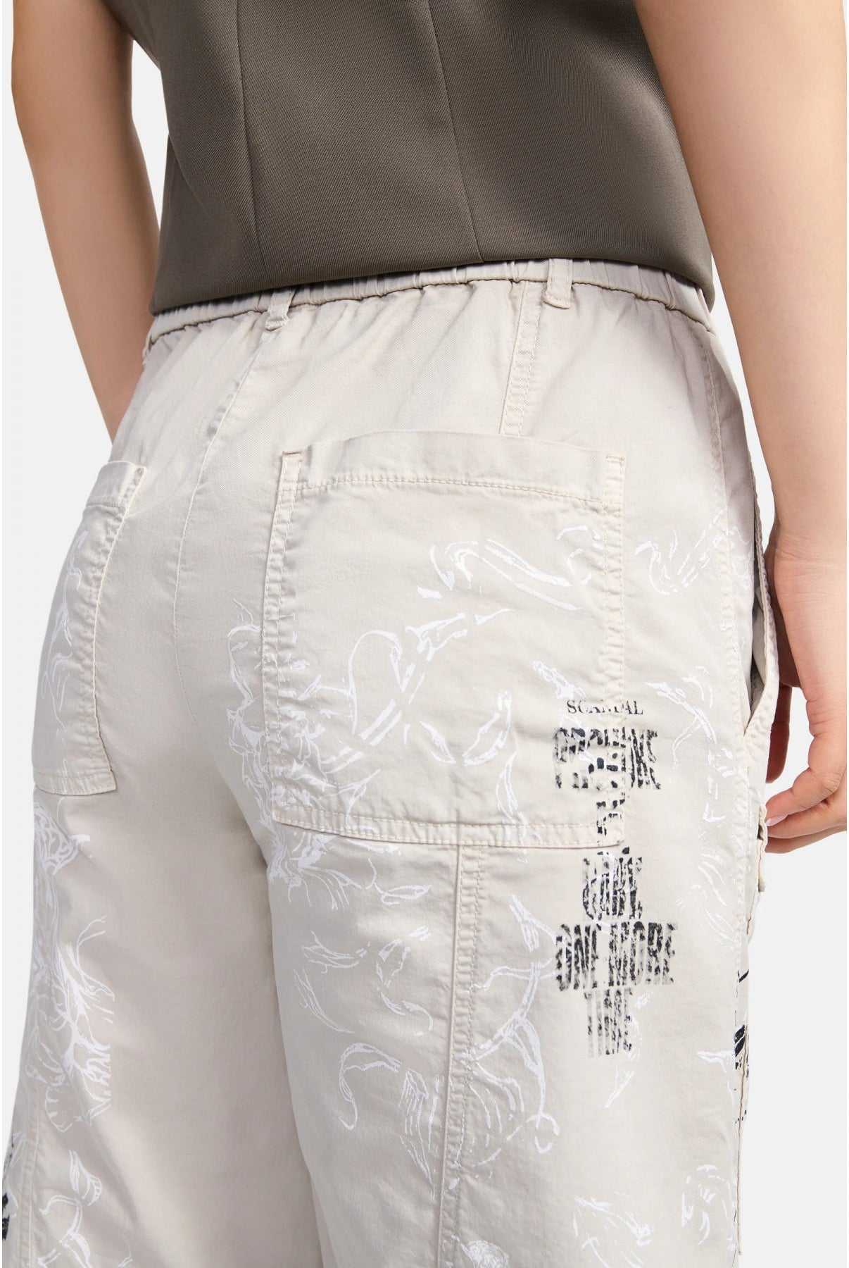 Orange O Shape Trousers - Beige by Cambio — view 3