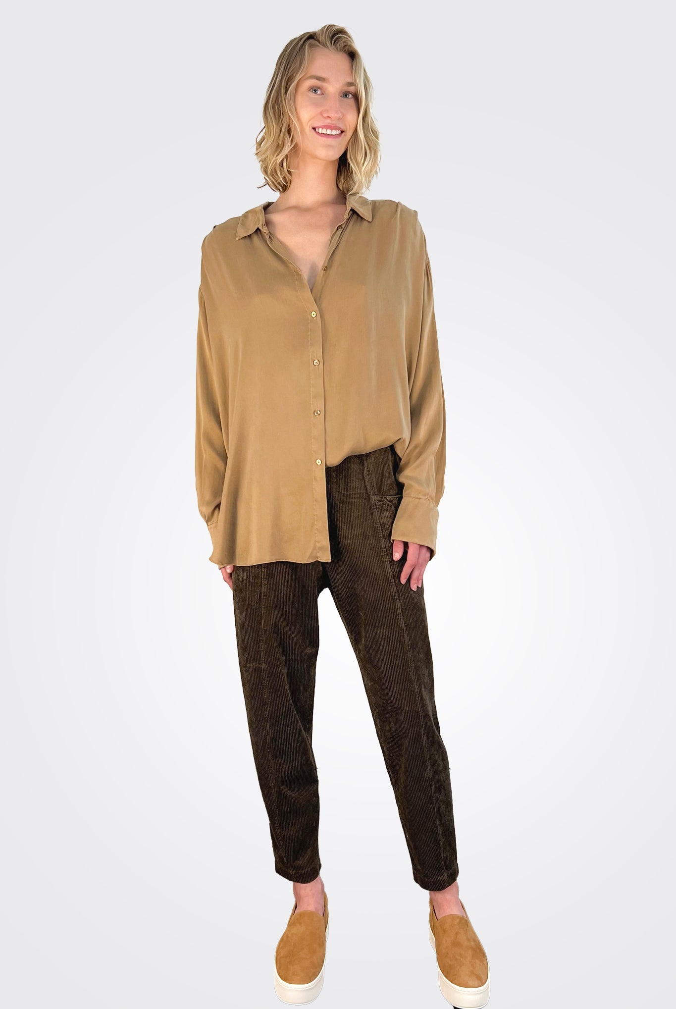 Corduroy Trousers - Chocolate by Transit Par-Such | 25 South Boutiques