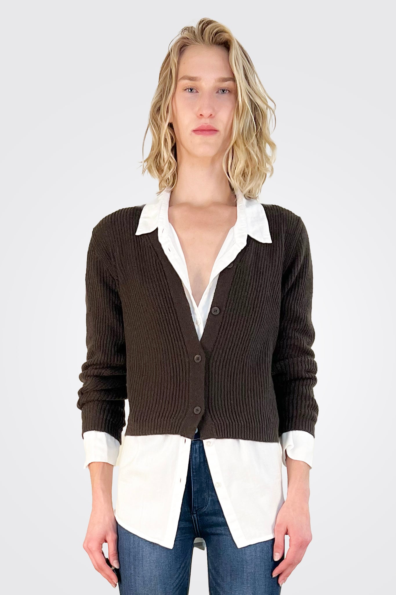Rib Cardigan - Kakao by Private 0204 | 25 South Boutiques