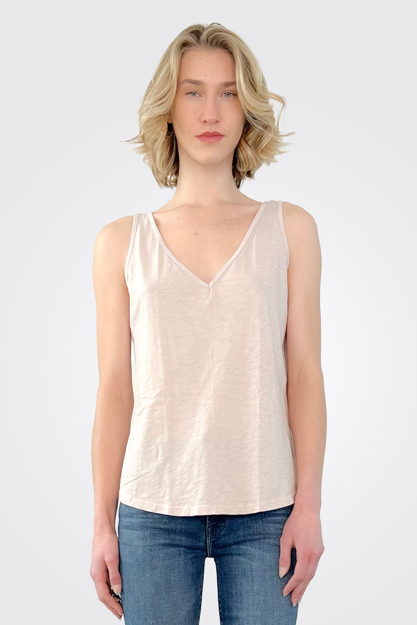 Scarlett V Tank - Cement by Michael Stars | 25 South Boutiques