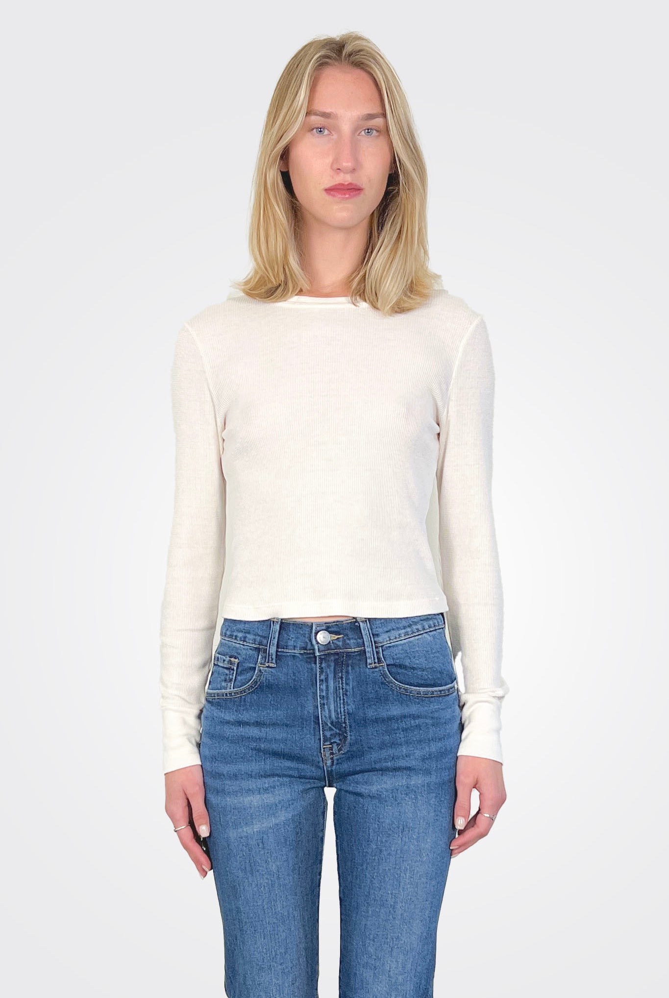 Palmer Crop Crew Tee - Chalk by Michael Stars | 25 South Boutiques