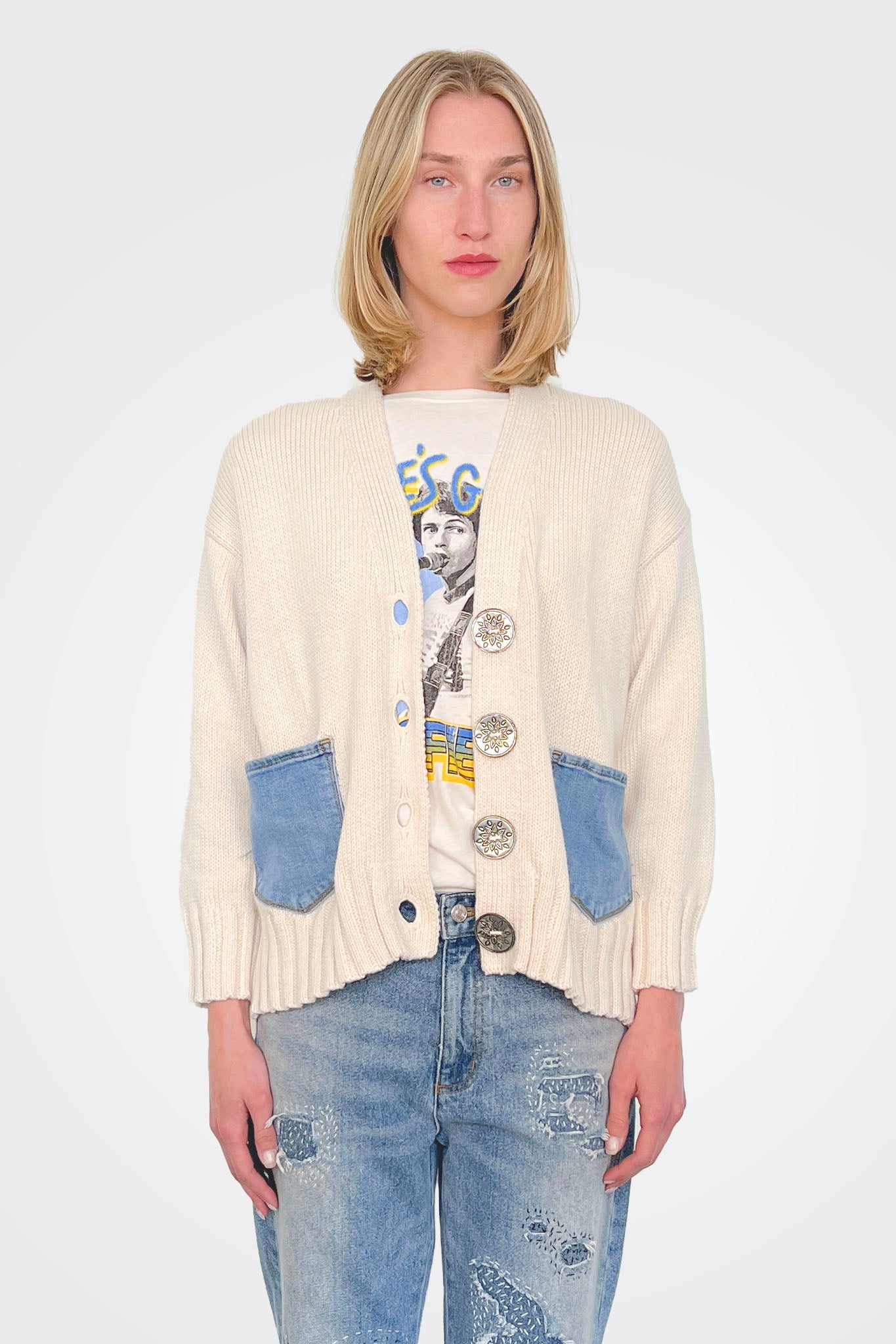 Rockstar Mayday Parade Cardigan - Cream by Shannon Passero | 25 South Boutiques