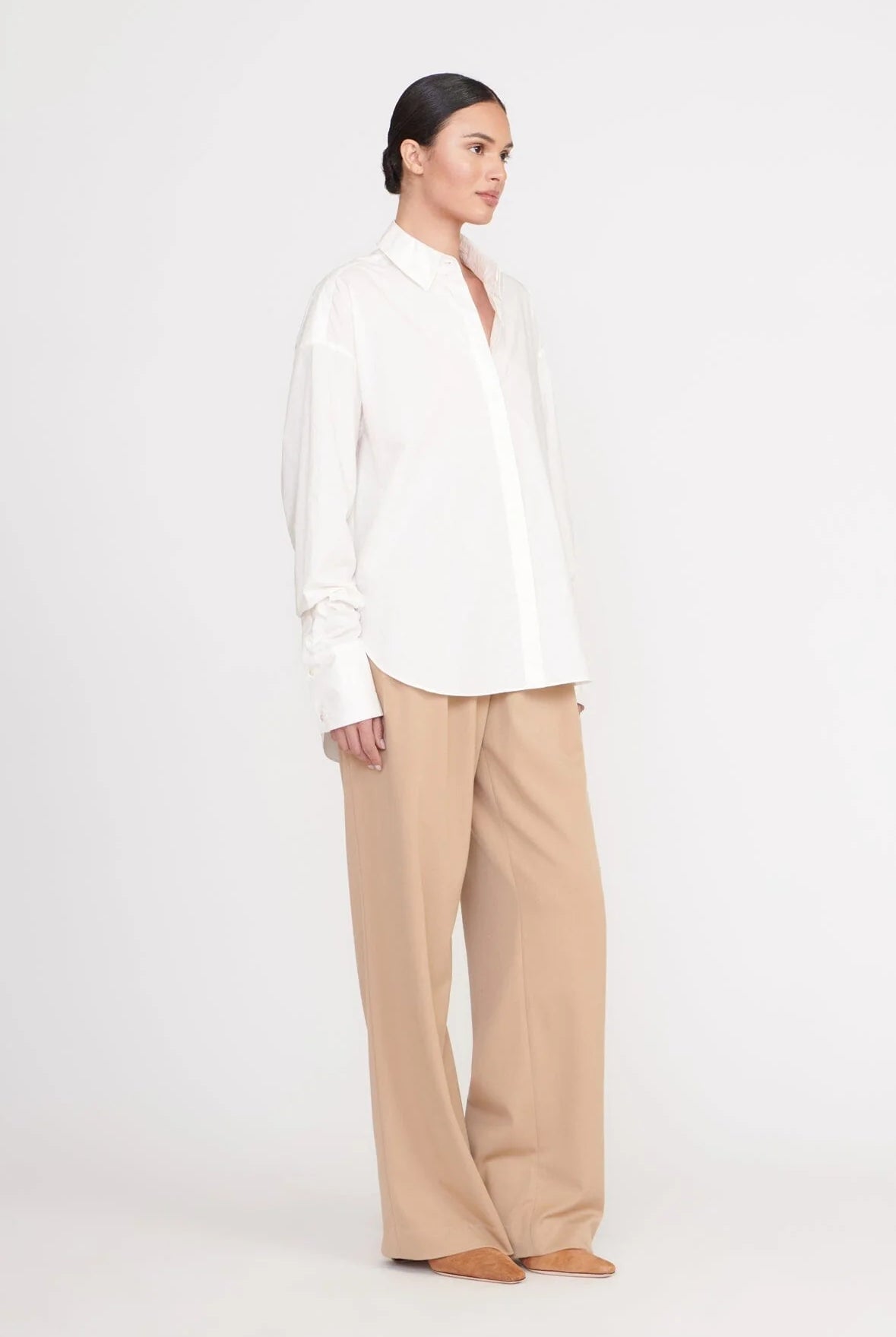 Colton Shirt - White by STAUD — view 4