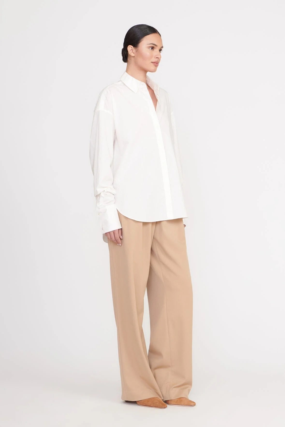 Colton Shirt - White by STAUD — view 4