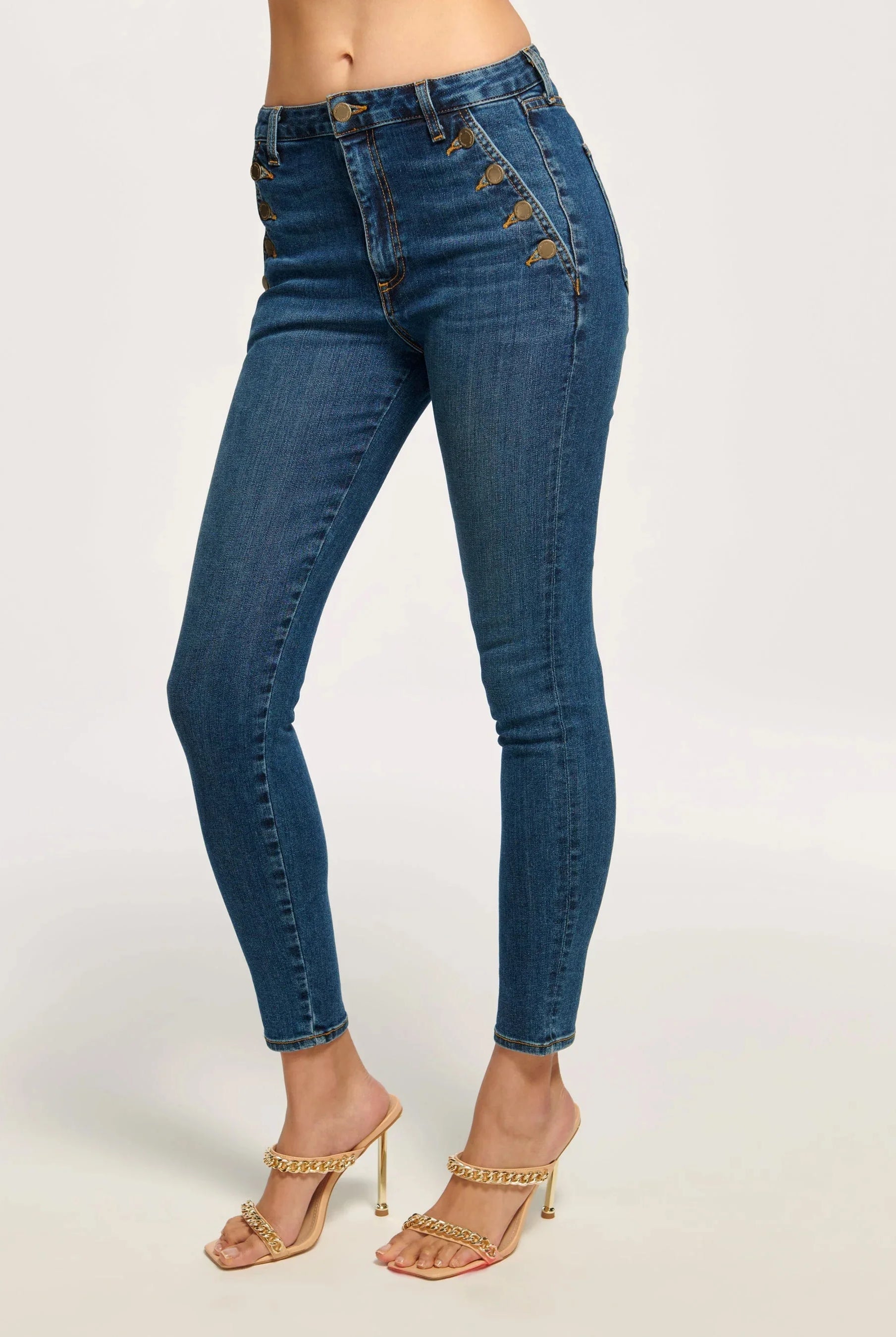 Helena High-Rise Skinny Jean - Medium Wash by Ramy Brook — alternate view
