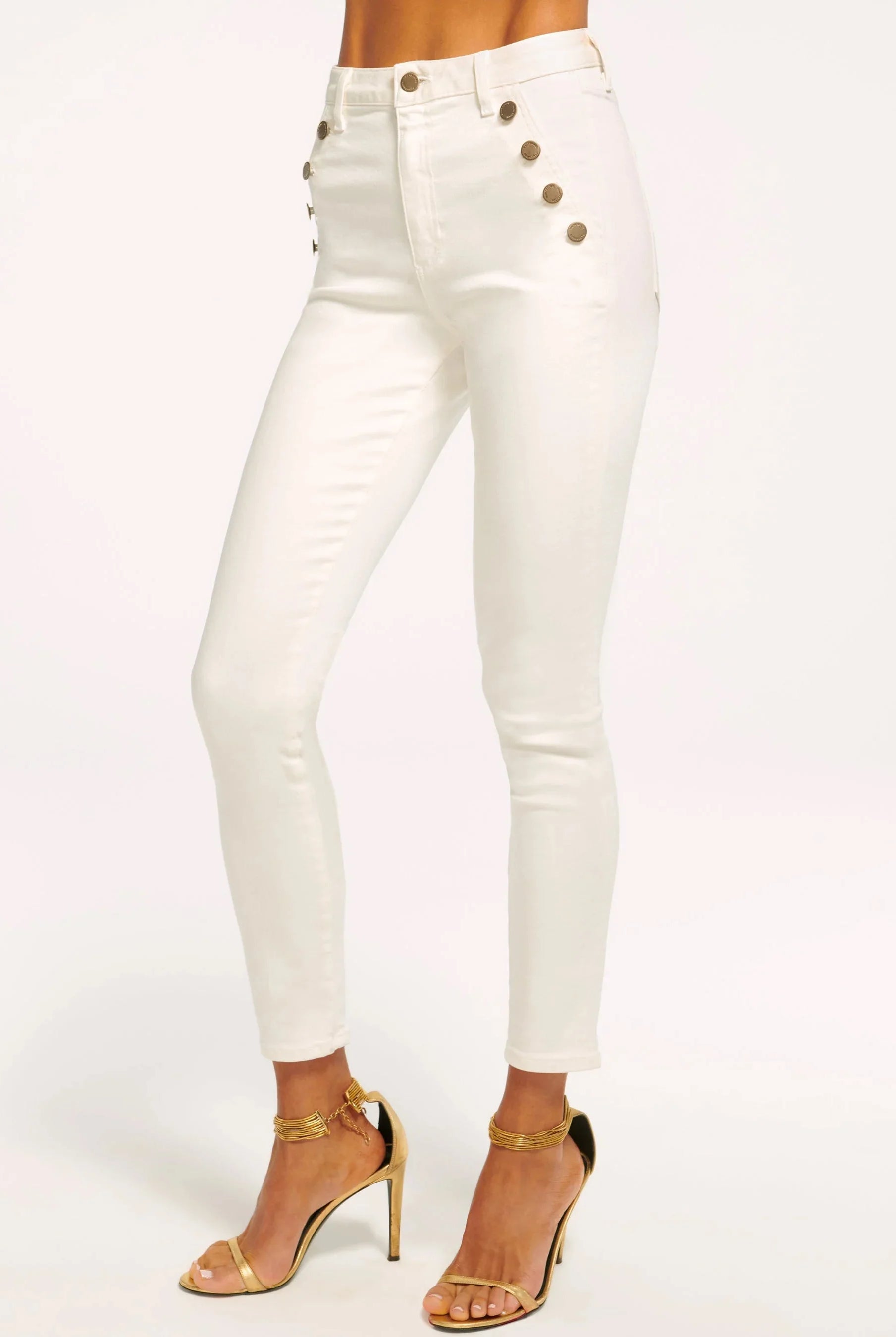 Helena High-Rise Skinny Jean - White by Ramy Brook — alternate view