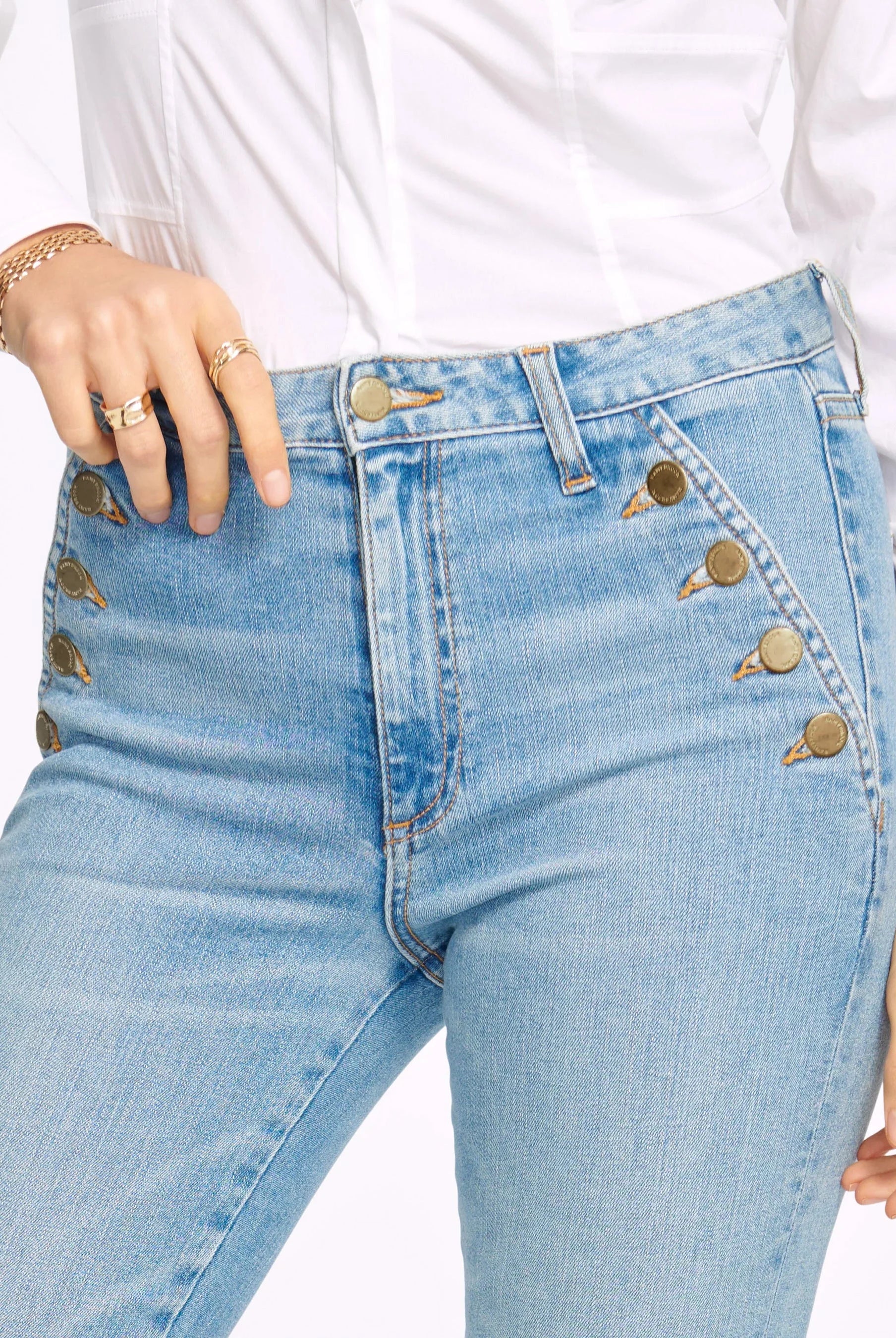 Helena High-Rise Skinny Jean - Light Wash by Ramy Brook — view 3
