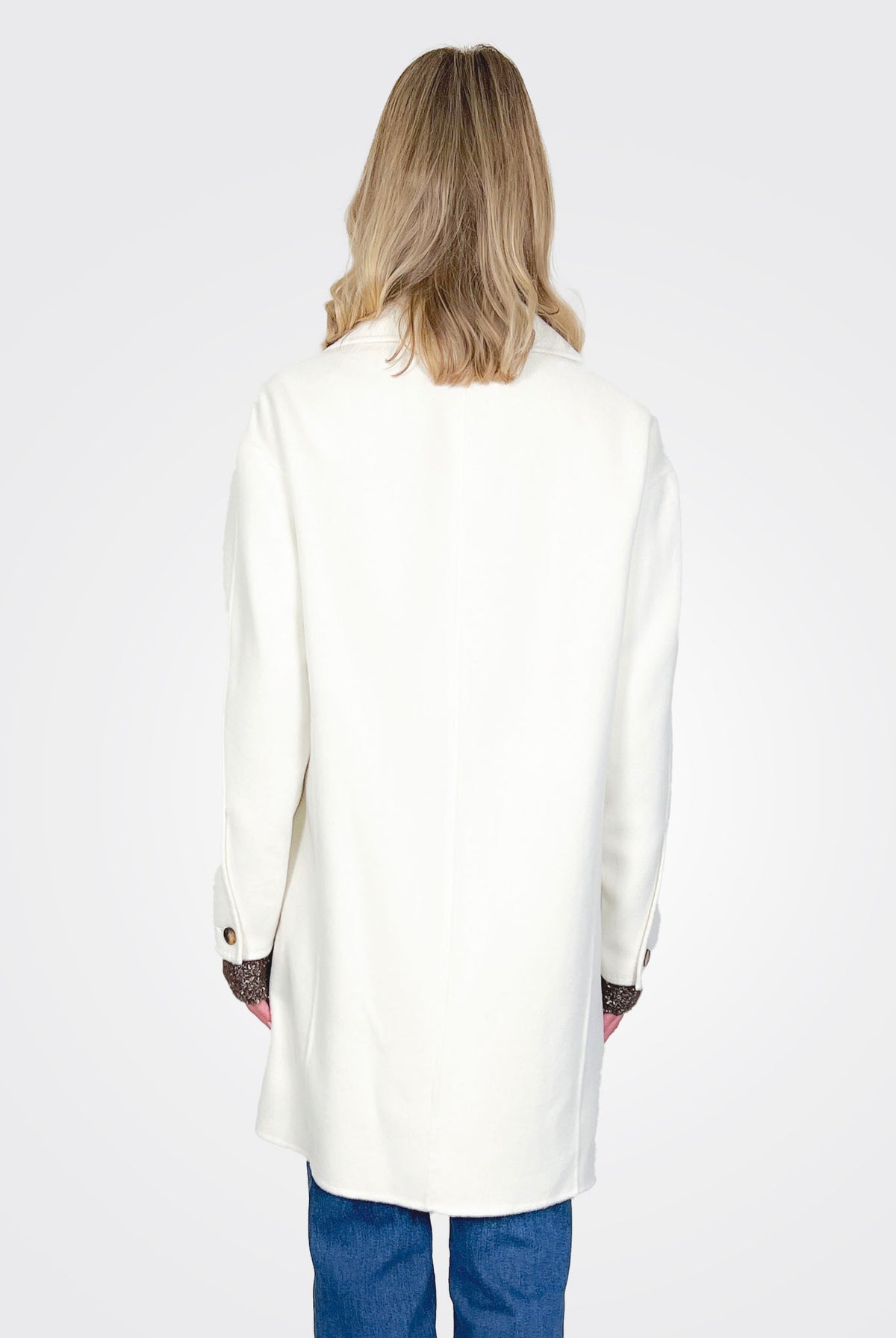 Good Double Button Wool Coat - Cream by Marella — alternate view