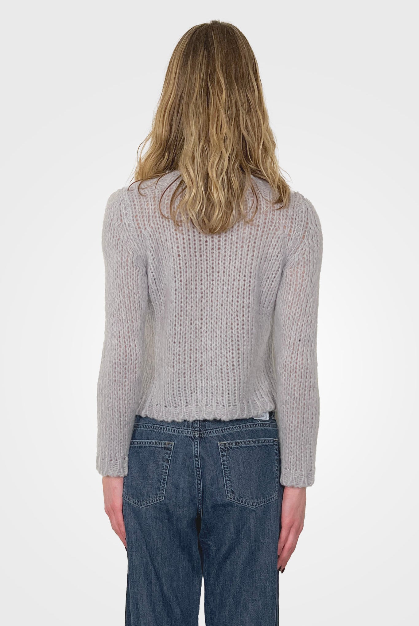 Crop Knit Cashmere Sweater - Grico by Private 0204 — alternate view