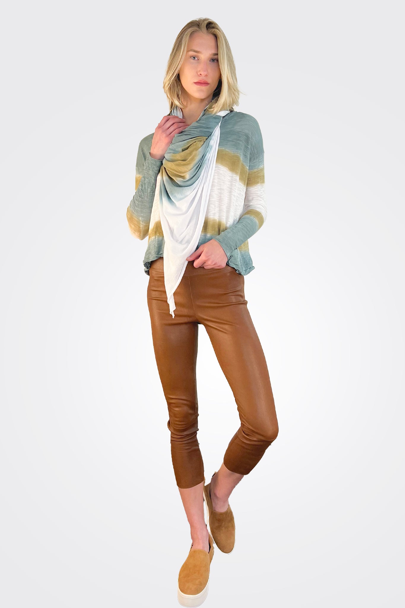 Capri Leather Legging - Dark Cognac by SPRWMN | 25 South Boutiques