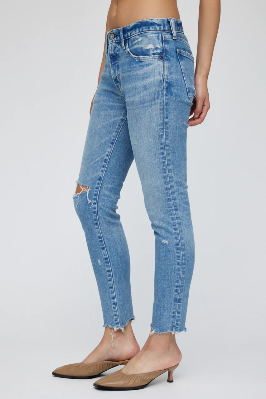 Depew Skinny Jean - Light Blue by Moussy — view 4