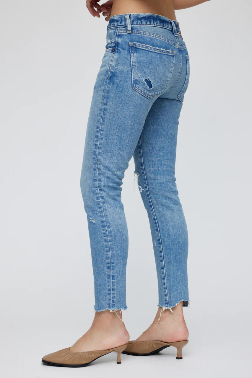 Depew Skinny Jean - Light Blue by Moussy — view 5