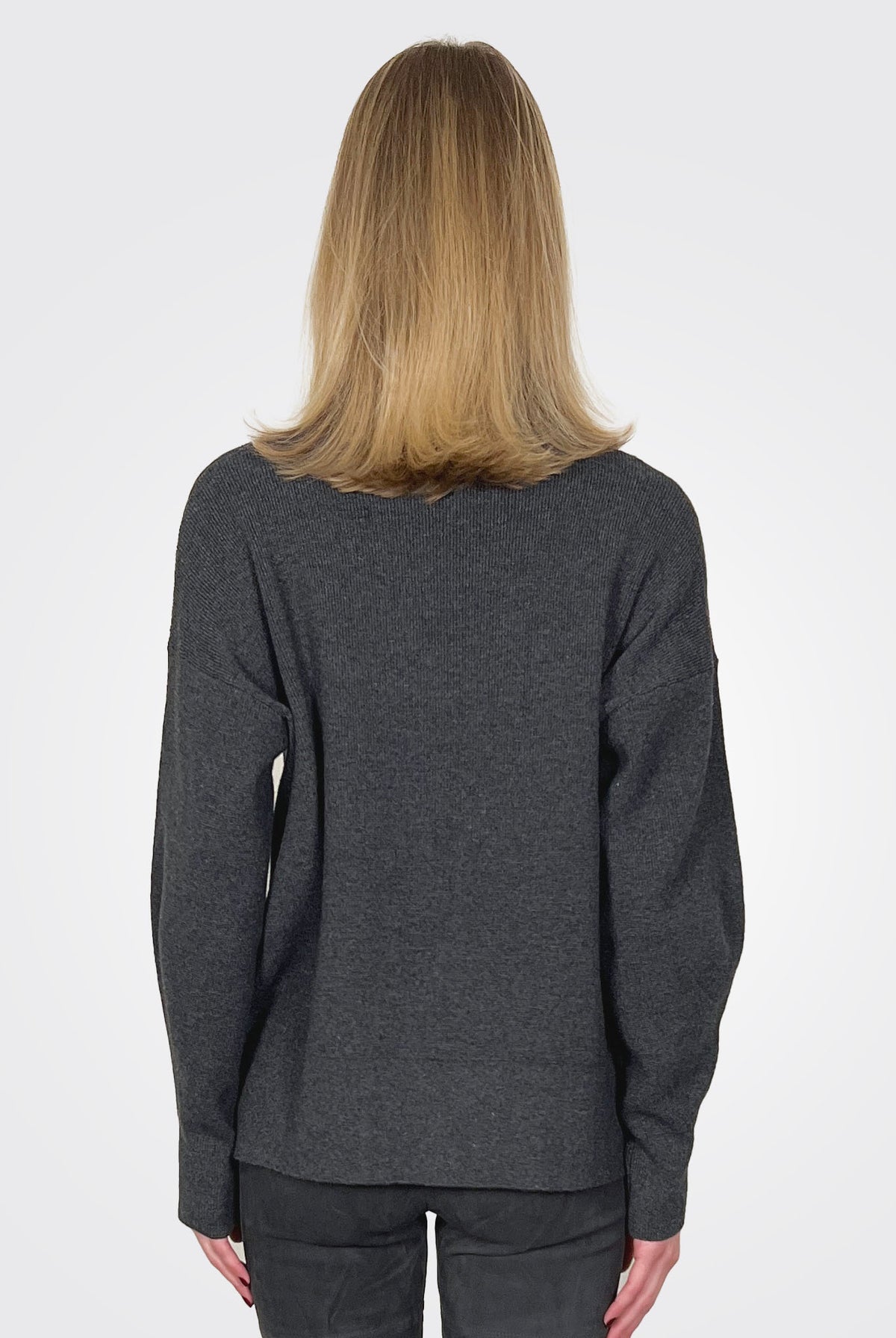 Fabiola Knit - Dark Grey Melange by Liviana Conti — alternate view