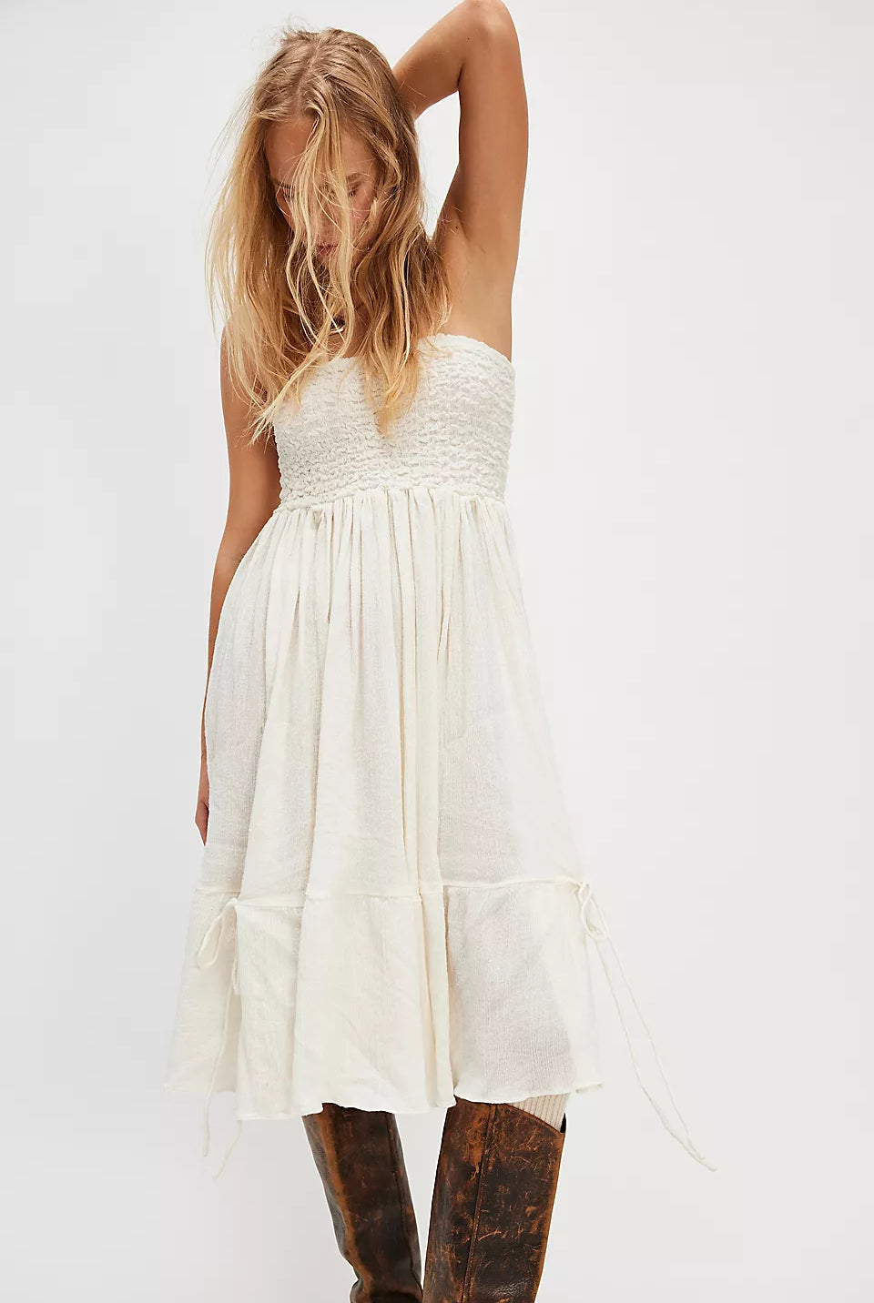 Prairie Convertible Skirt Dress - Whisper White by Free People | 25 South Boutiques