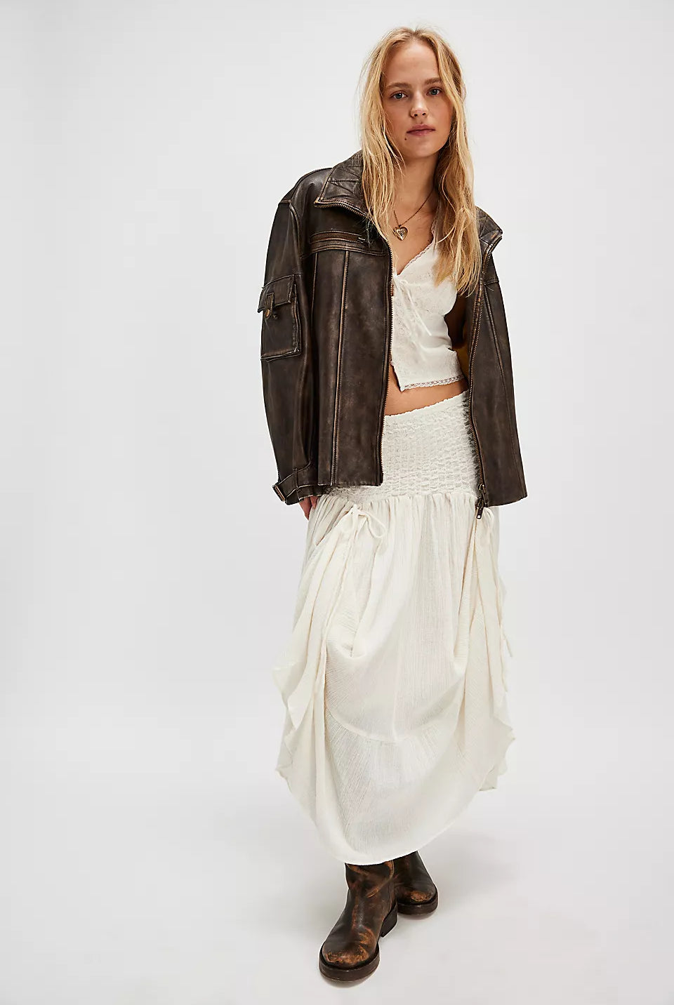 Prairie Convertible Skirt Dress - Whisper White by Free People — alternate view