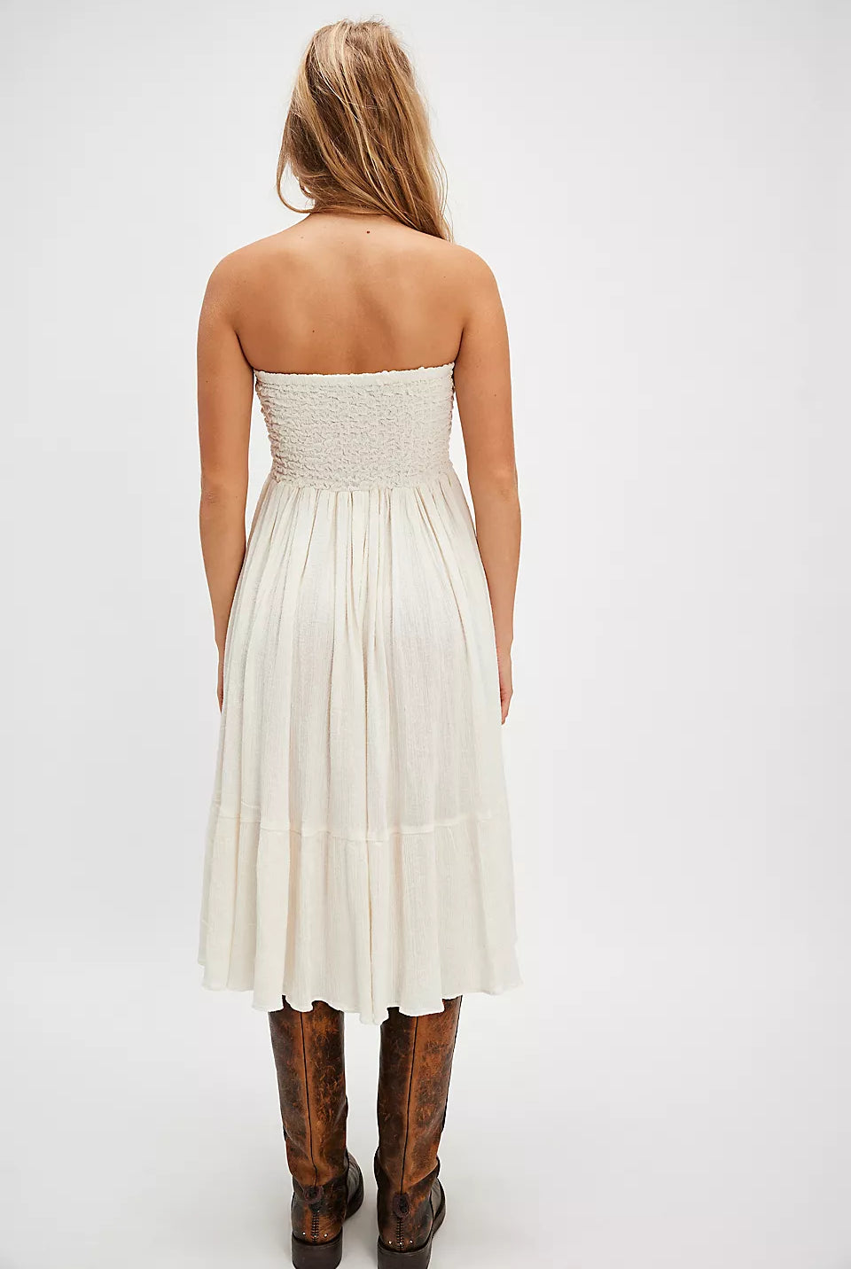 Prairie Convertible Skirt Dress - Whisper White by Free People — view 4