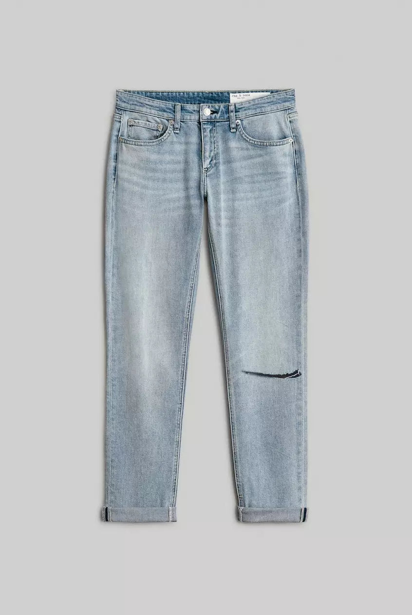 Dre Low-Rise Boyfriend - White Haven by Rag & Bone — view 5