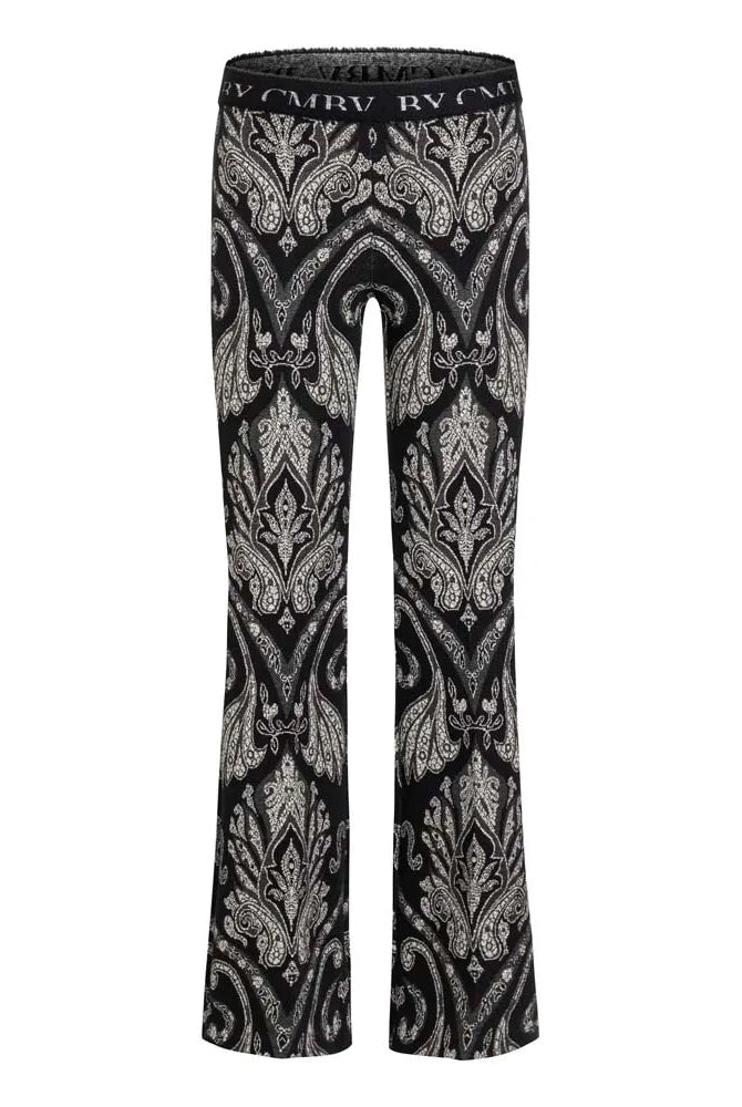 Francis Printed Trousers - Grey by Cambio — view 4