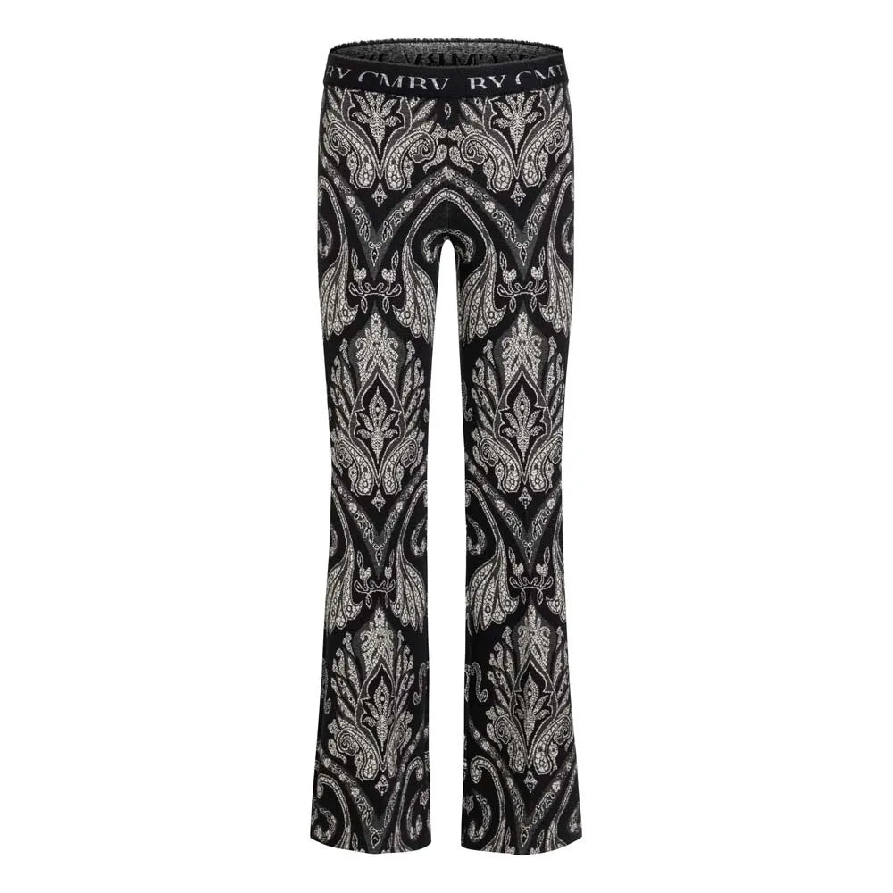 Francis Printed Trousers - Grey by Cambio — view 4