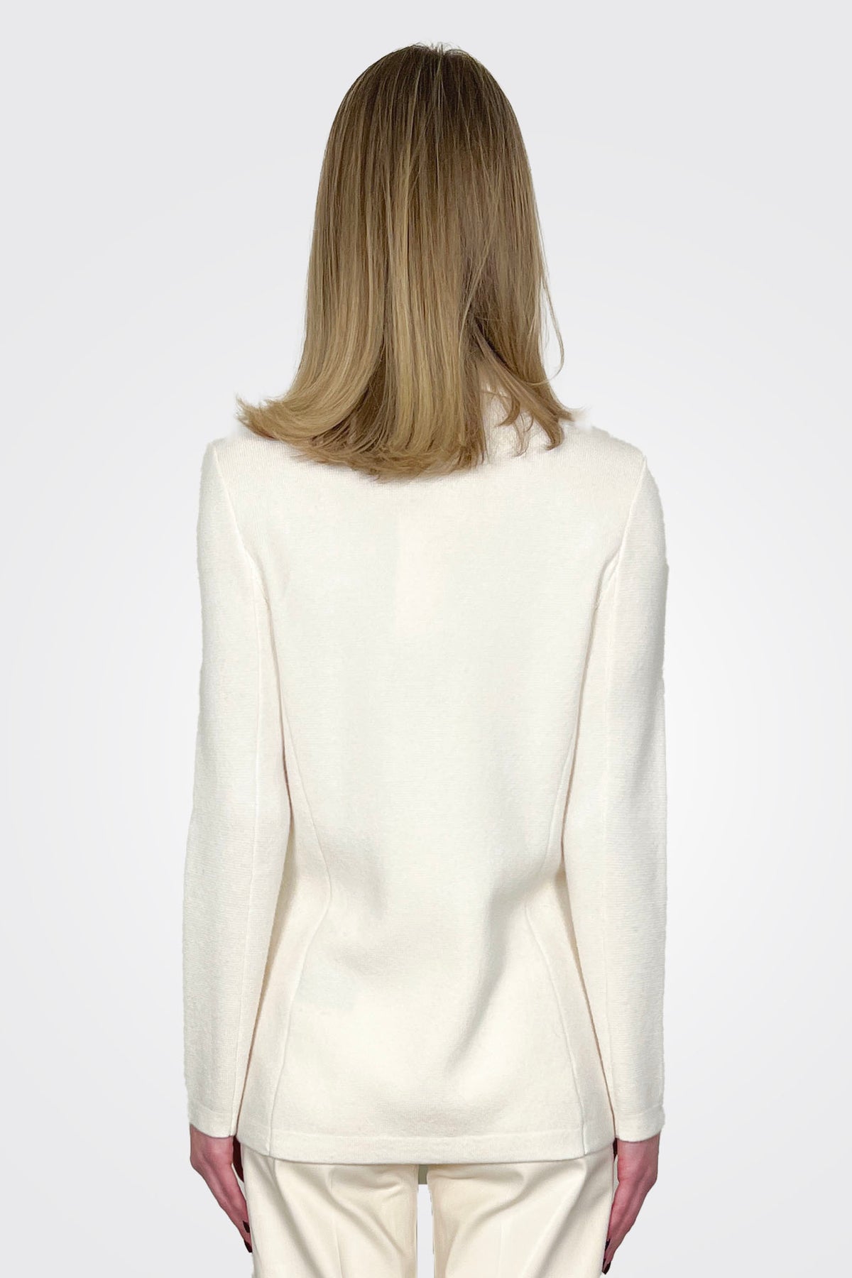 Blake Cashmere Blazer - Ecru by Archer Cashmere — view 3