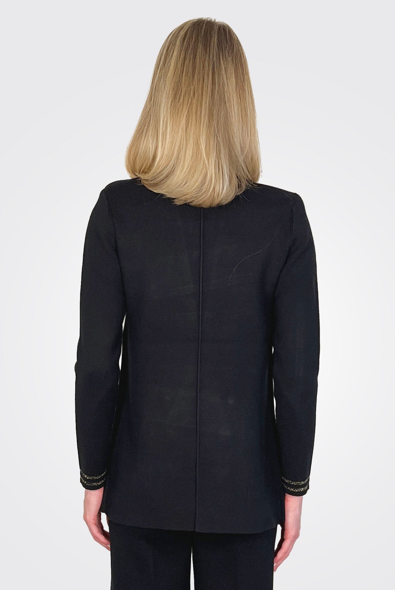 Eileen Knit Boyfriend Blazer - Black Gold by L'agence — alternate view