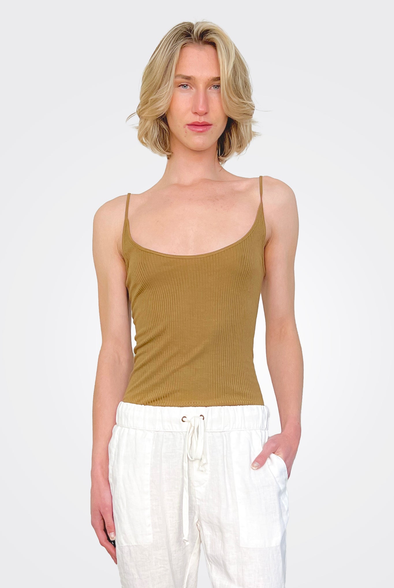Rib Essential Tank - Fatigue by Enza Costa | 25 South Boutiques