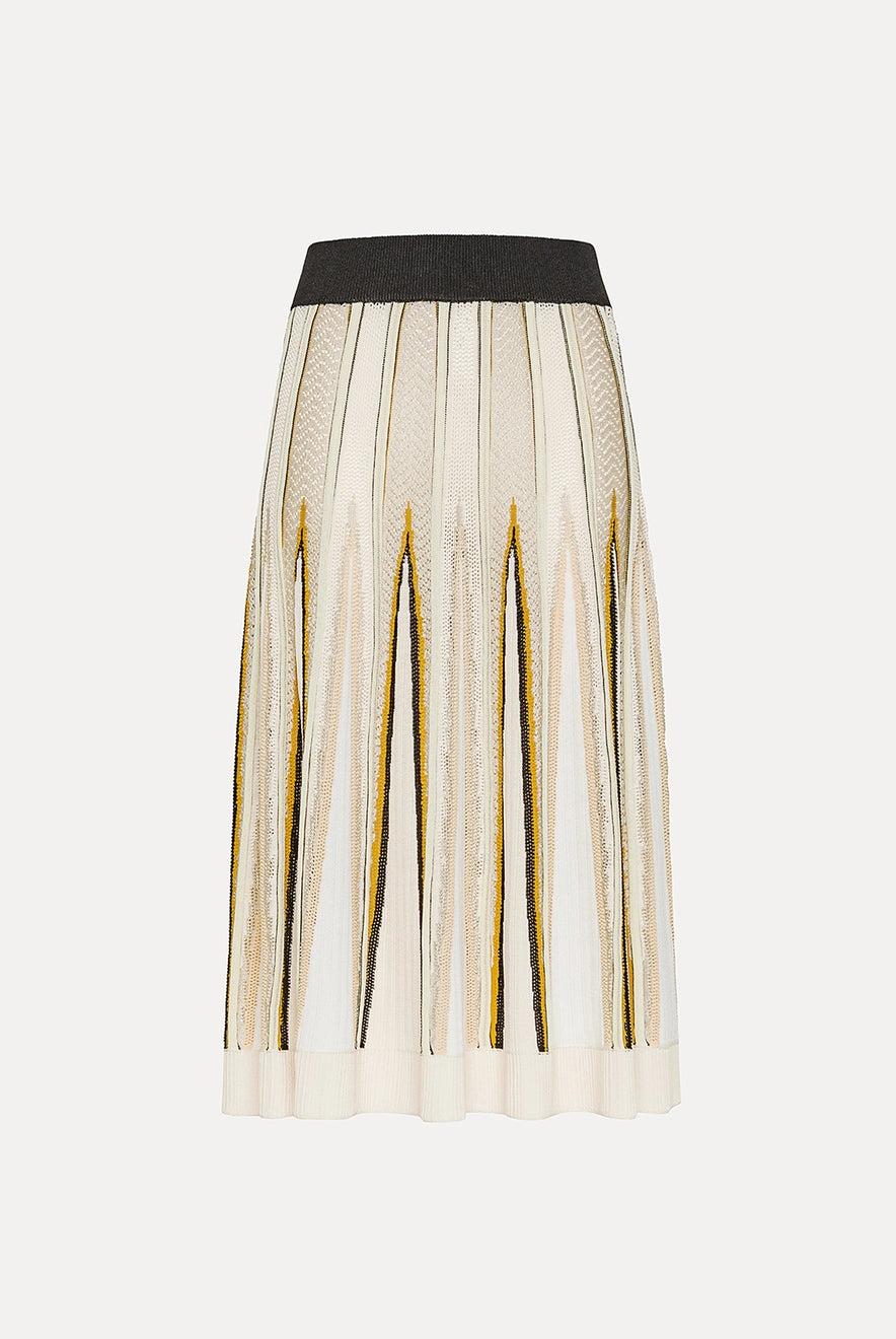Chevron Stitch Skirt - Bamboo by Forte Forte — view 5
