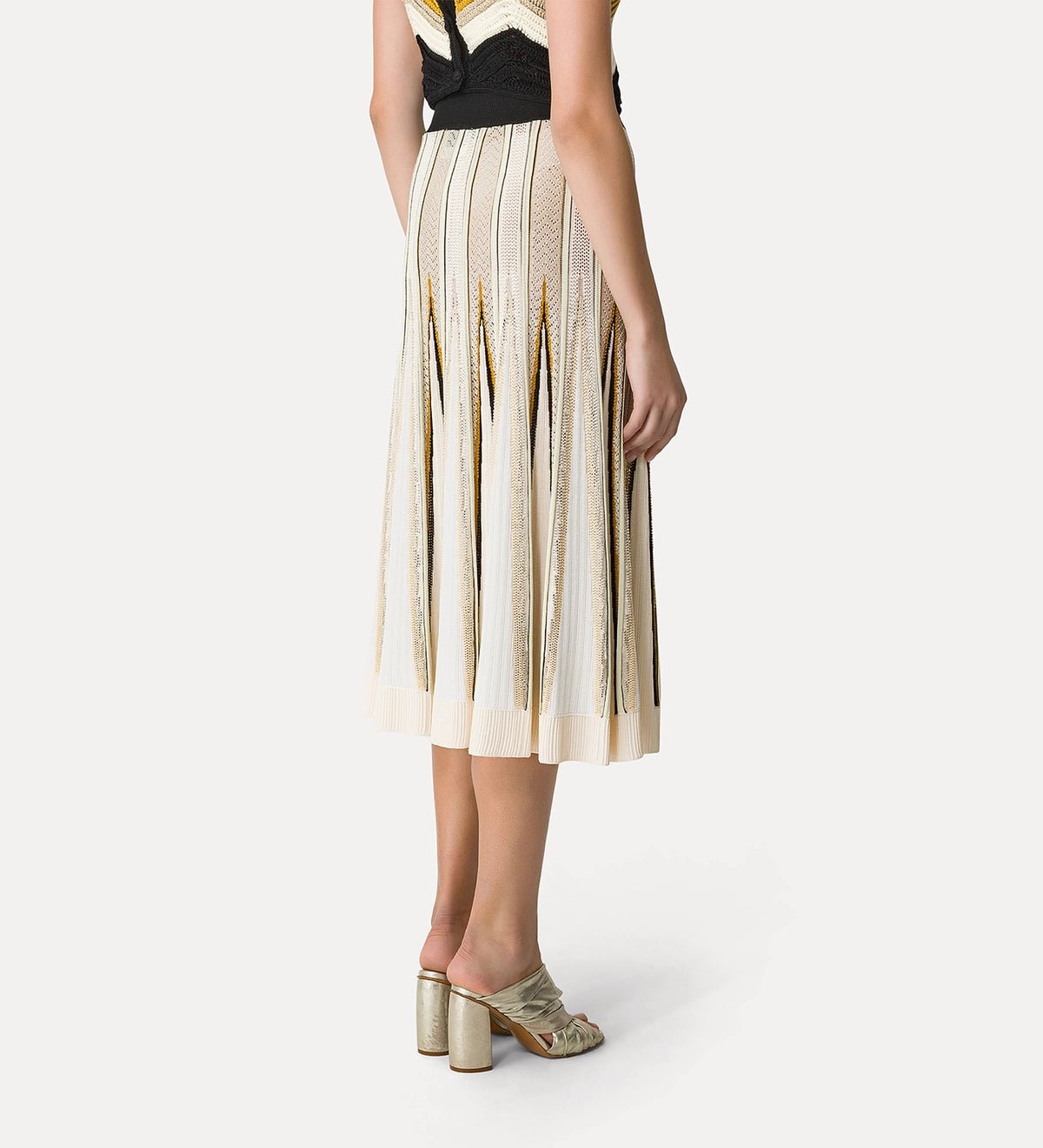 Chevron Stitch Skirt - Bamboo by Forte Forte — view 3