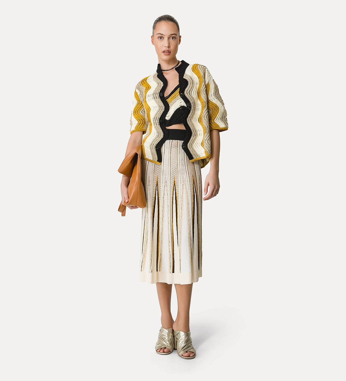 Chevron Stitch Skirt - Bamboo by Forte Forte | 25 South Boutiques