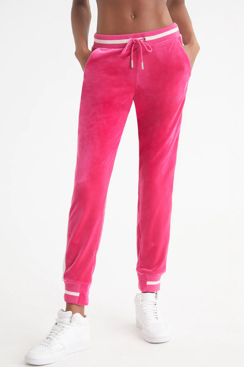 Contrast Rib Velour Joggers - Free Love by Juicy Couture — view 3