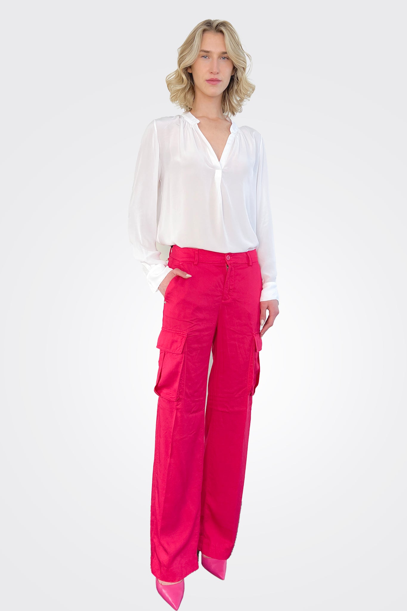 Victoria Cargo Pant - Fuchsia by Masons | 25 South Boutiques