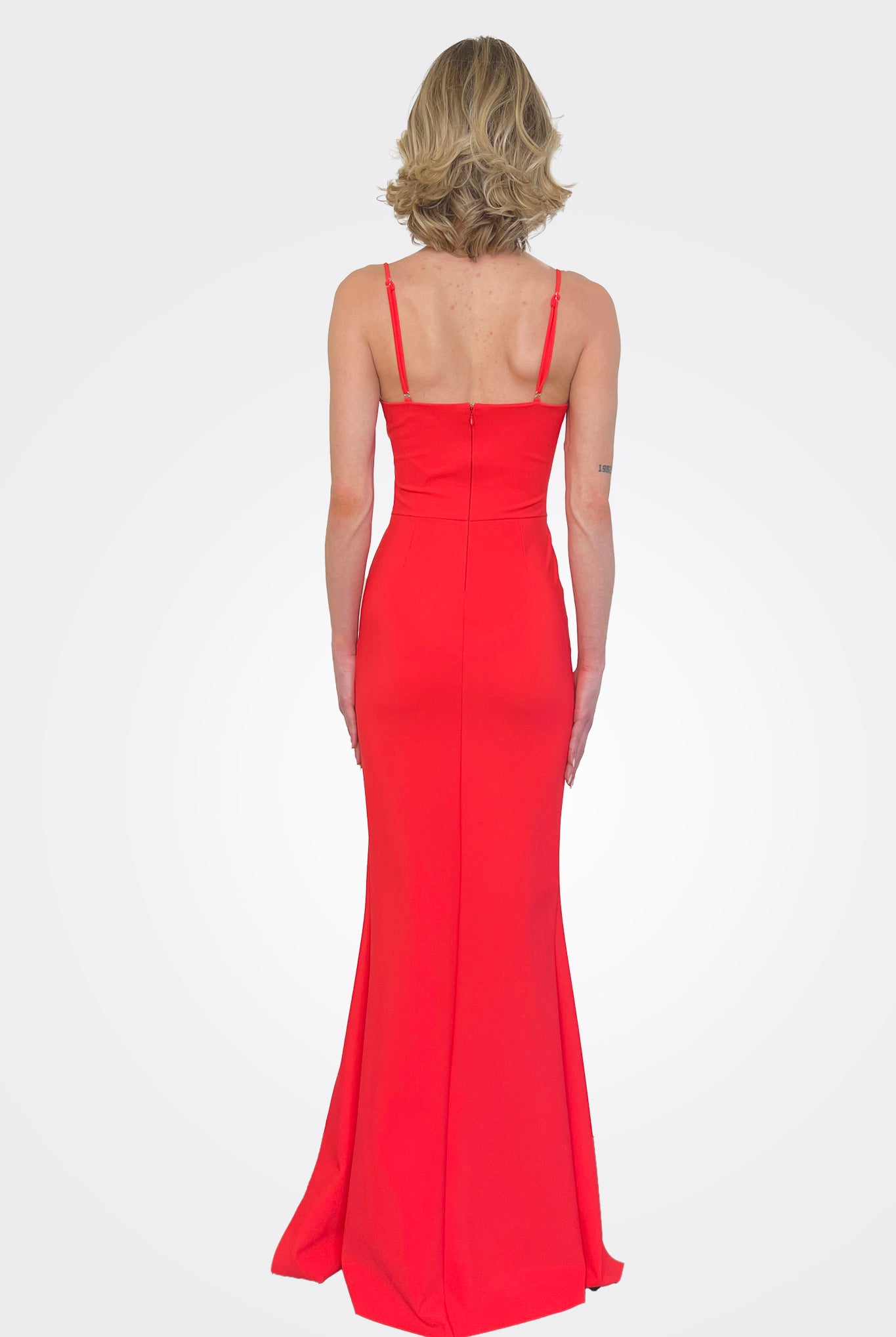 Youssef Long Gown - Geranium by Chiara Boni — view 3