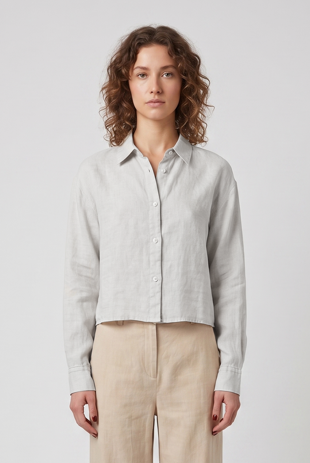 Tawhiri Cropped Shirt - Grey Violet by Keeling | 25 South Boutiques