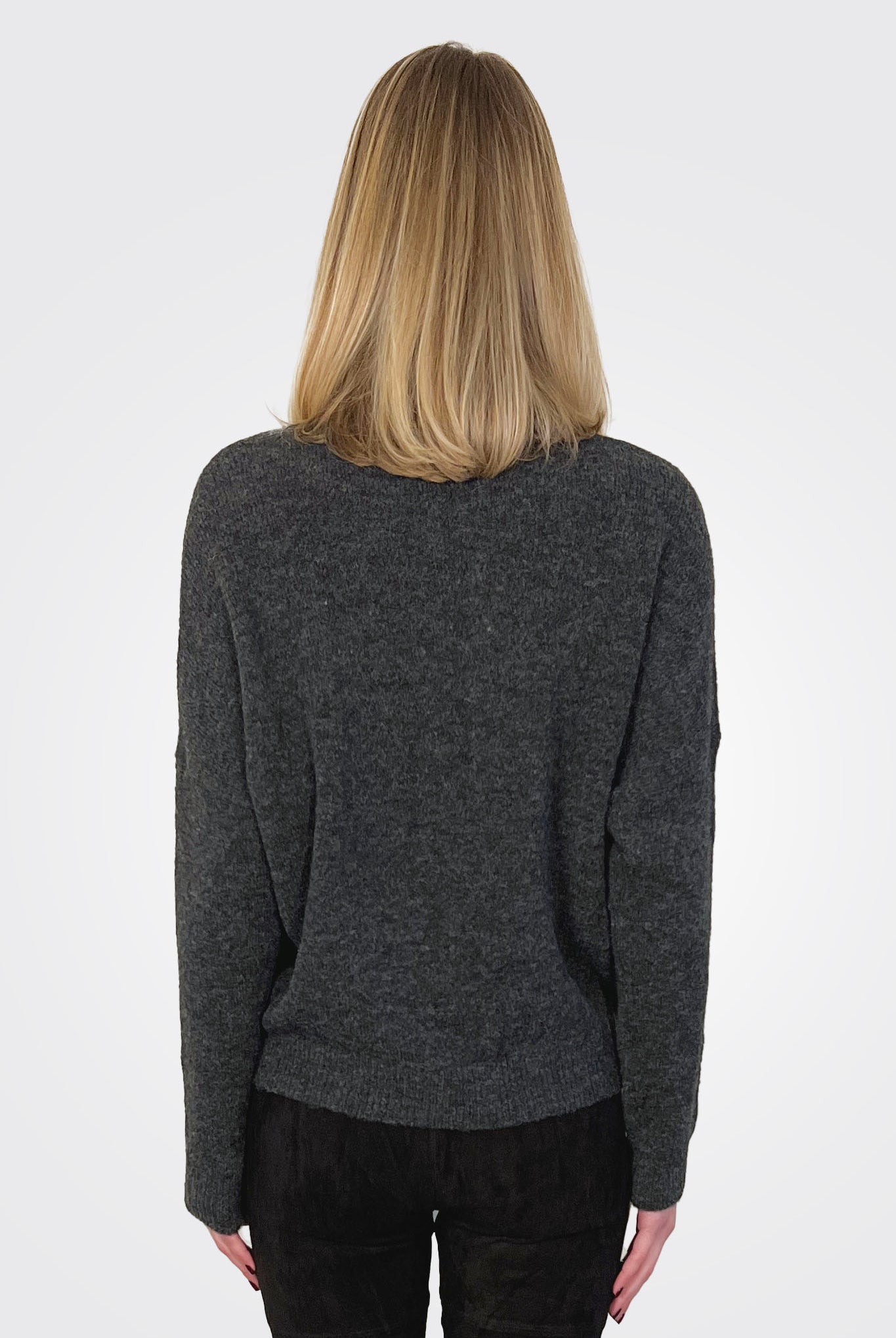 High Neck Alpaca Wool Sweater - Grey by Transit Par-Such — alternate view