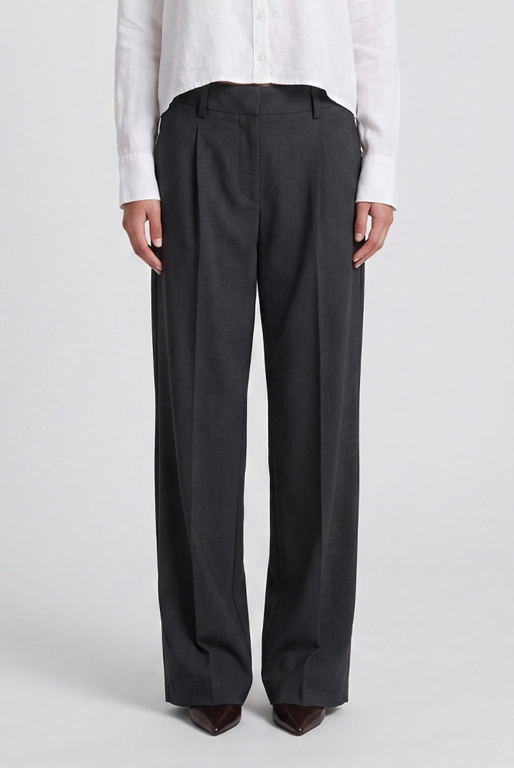 Grace Trousers - Anthracite Grey by Cambio — alternate view