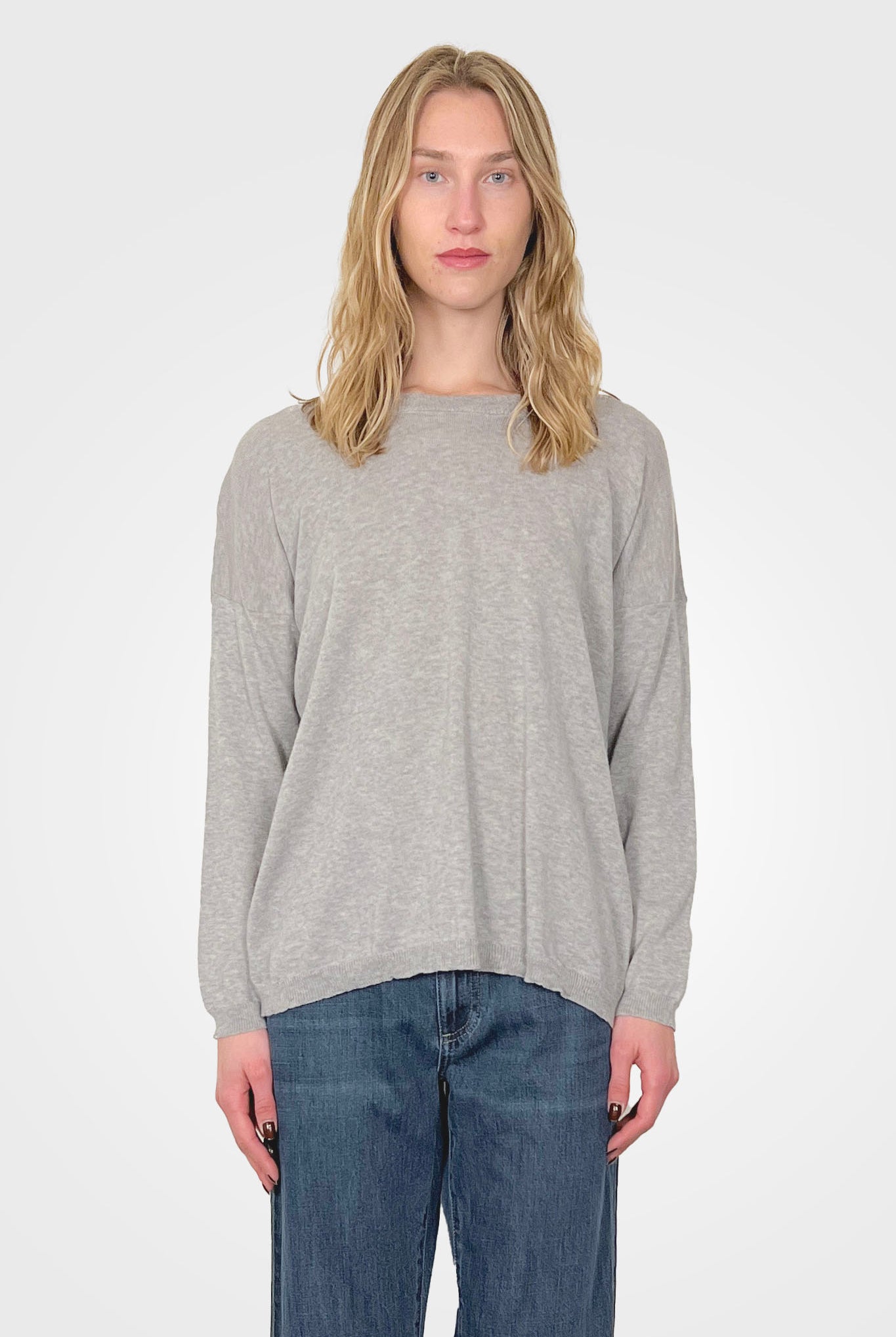 Long Sleeve Crew Neck Sweater - Grico Heather by Private 0204 | 25 South Boutiques