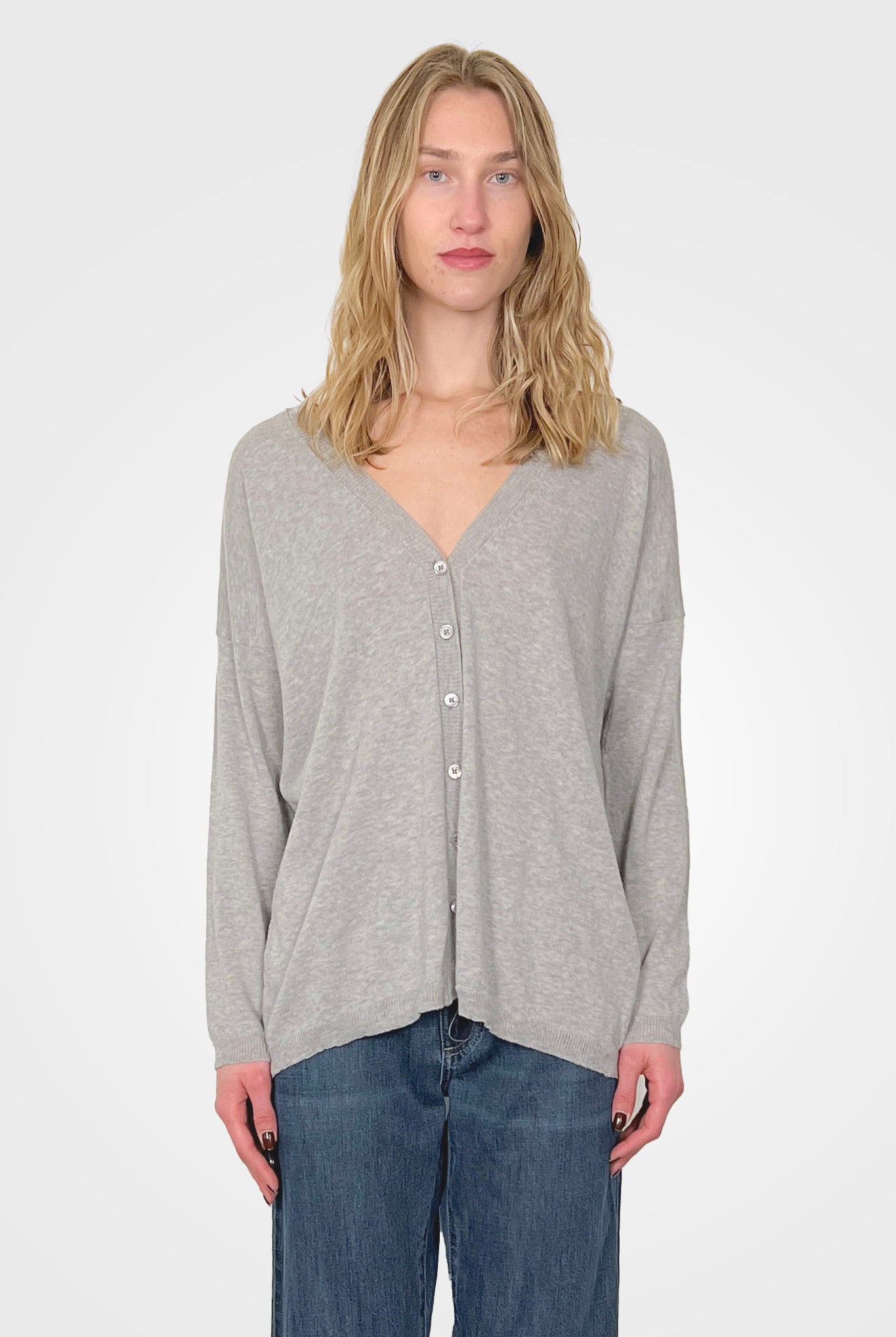 Cotton Oversized Cardigan - Grico Heather by Private 0204 | 25 South Boutiques