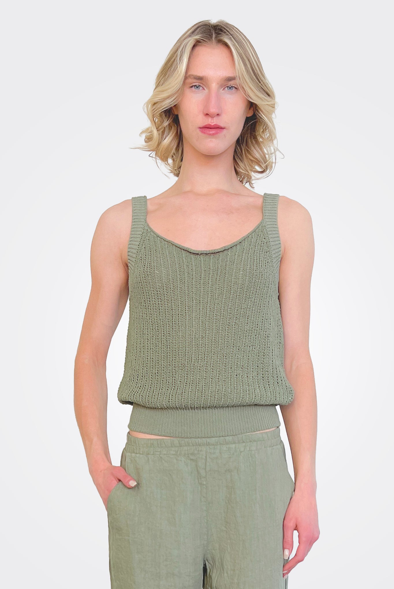 Sweater Knit Tank - Green Water by Transit Par-Such | 25 South Boutiques