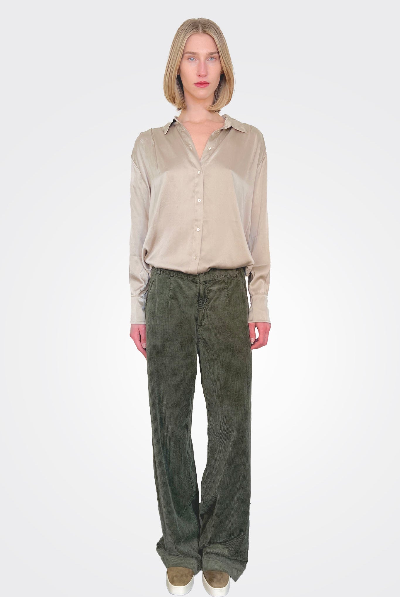 Corduroy Trousers - Green by Transit Par-Such | 25 South Boutiques