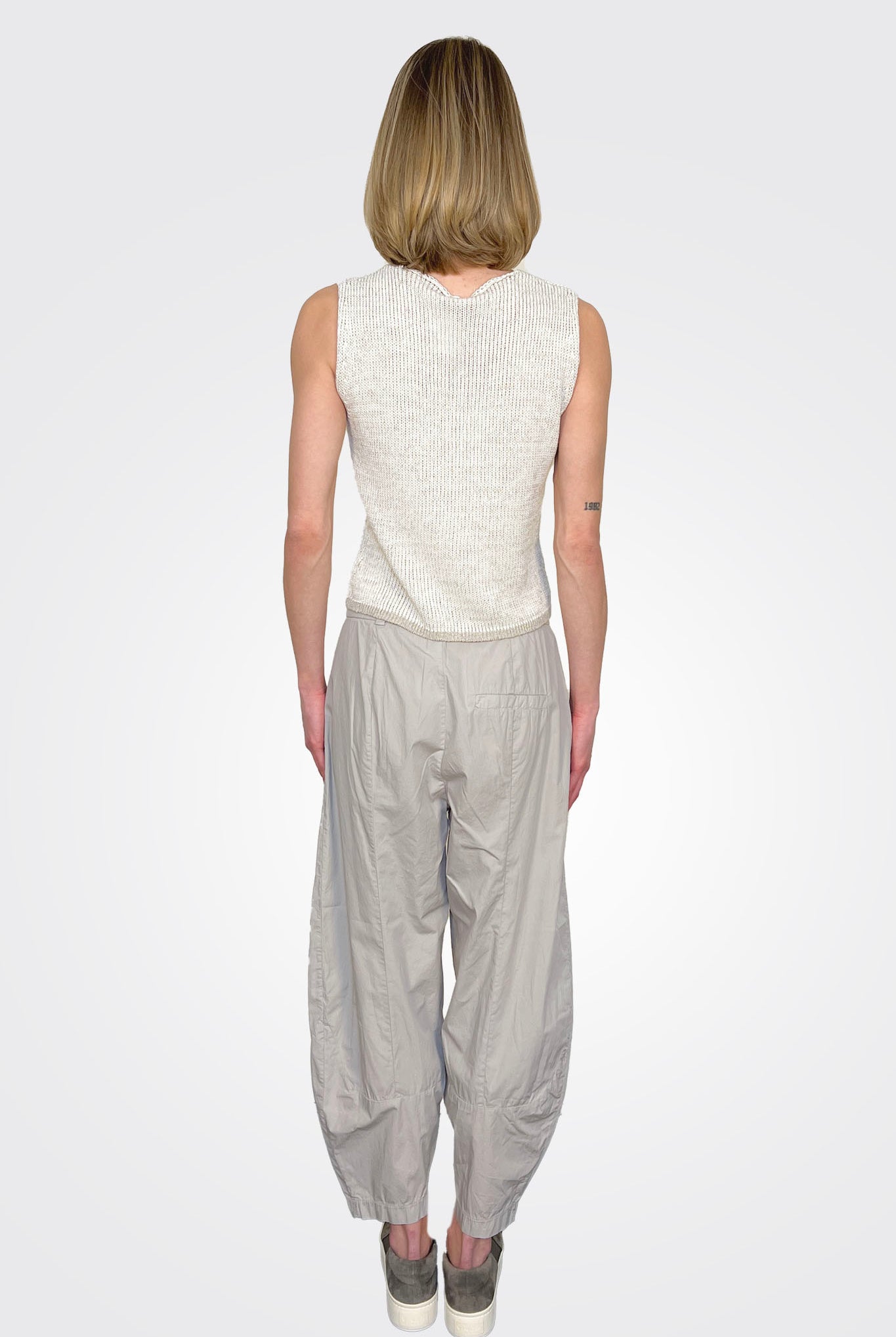 Baggy Leg Comfort Trousers - Pearl Grey by Transit Par-Such — view 6