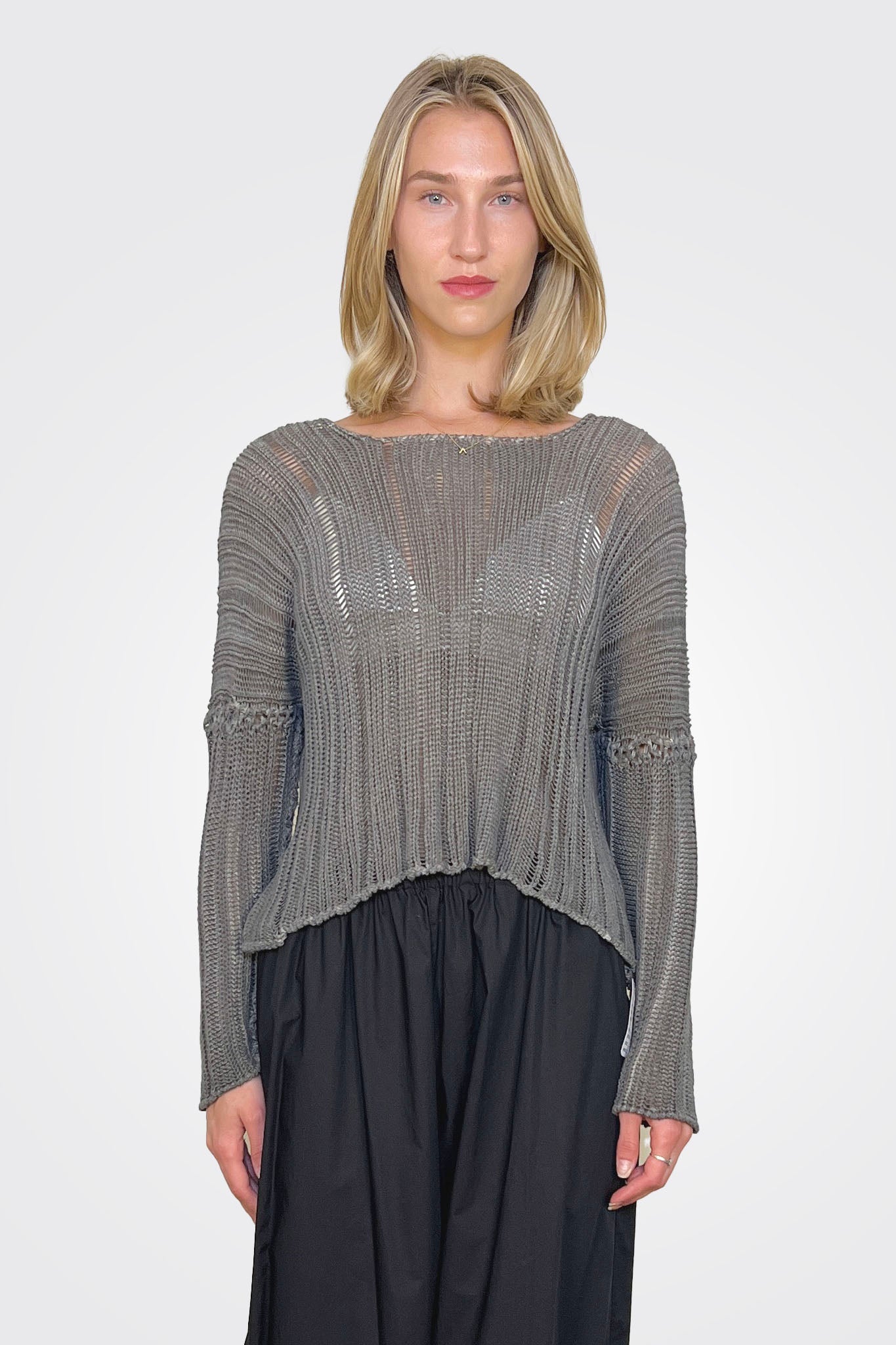 Knit Tunic - Grey by Studio B3 | 25 South Boutiques